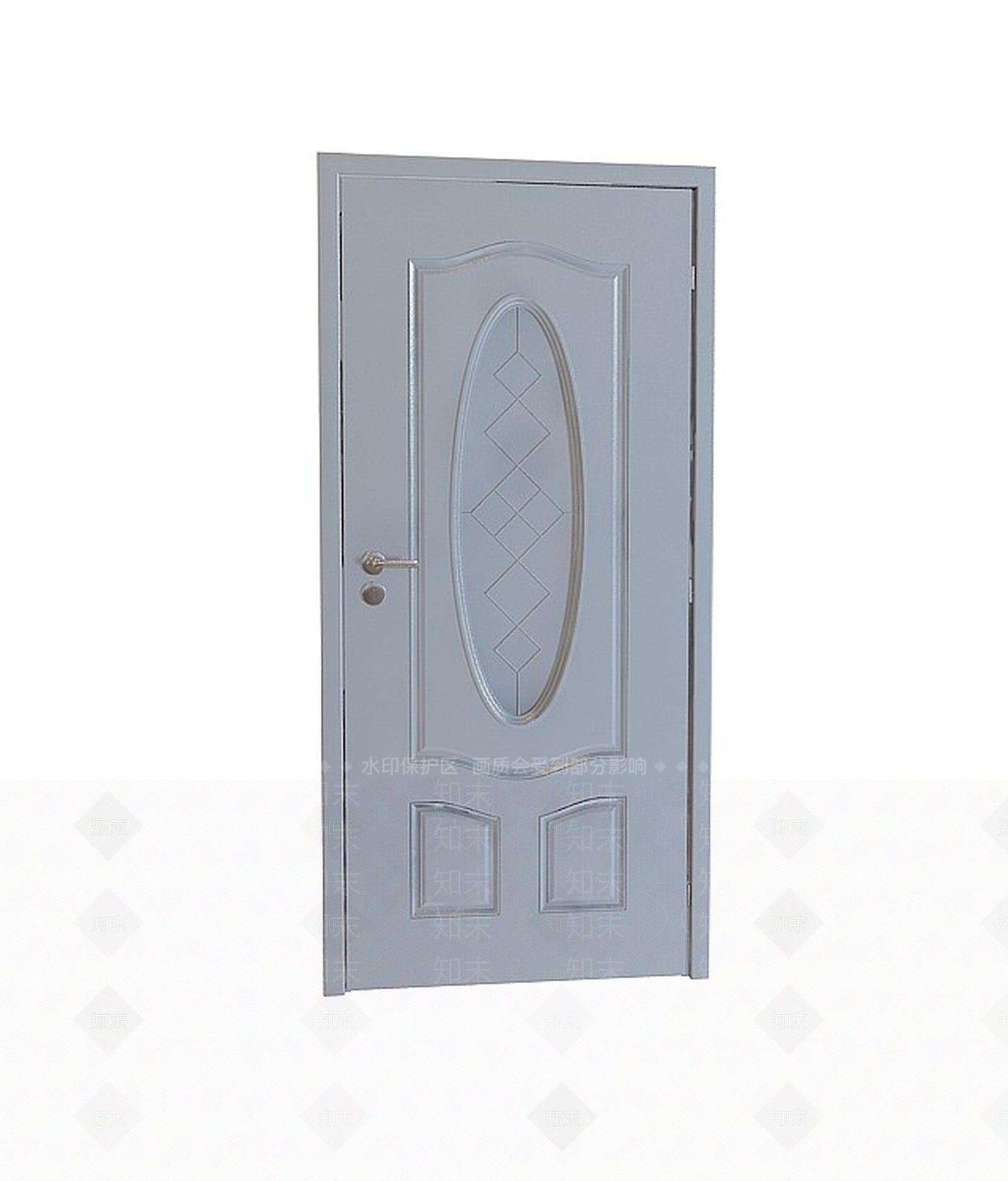 现代白色木门3D模型下载【ID:1199455787】