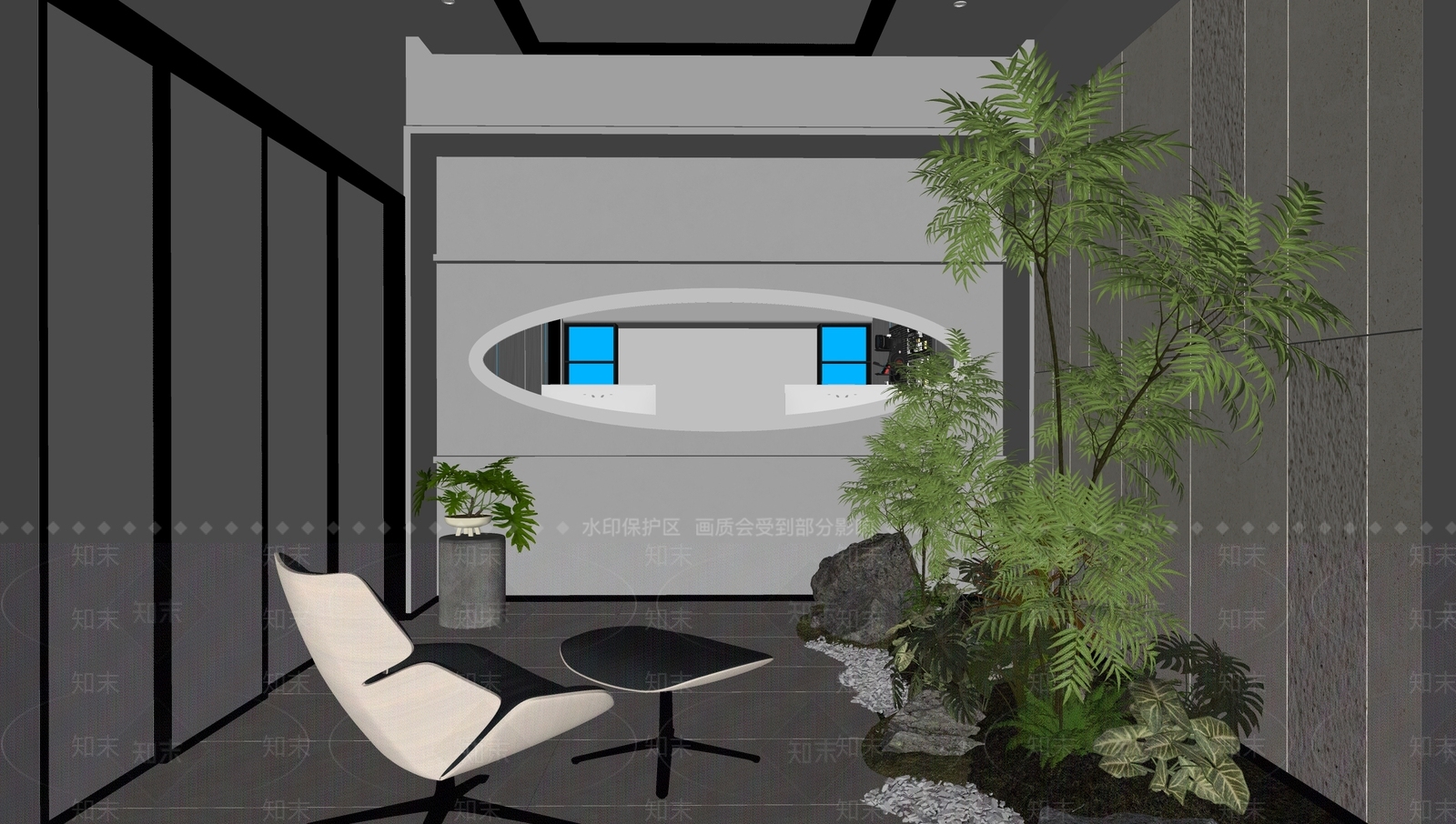 现代家居阳台SU模型下载【ID:1199457110】