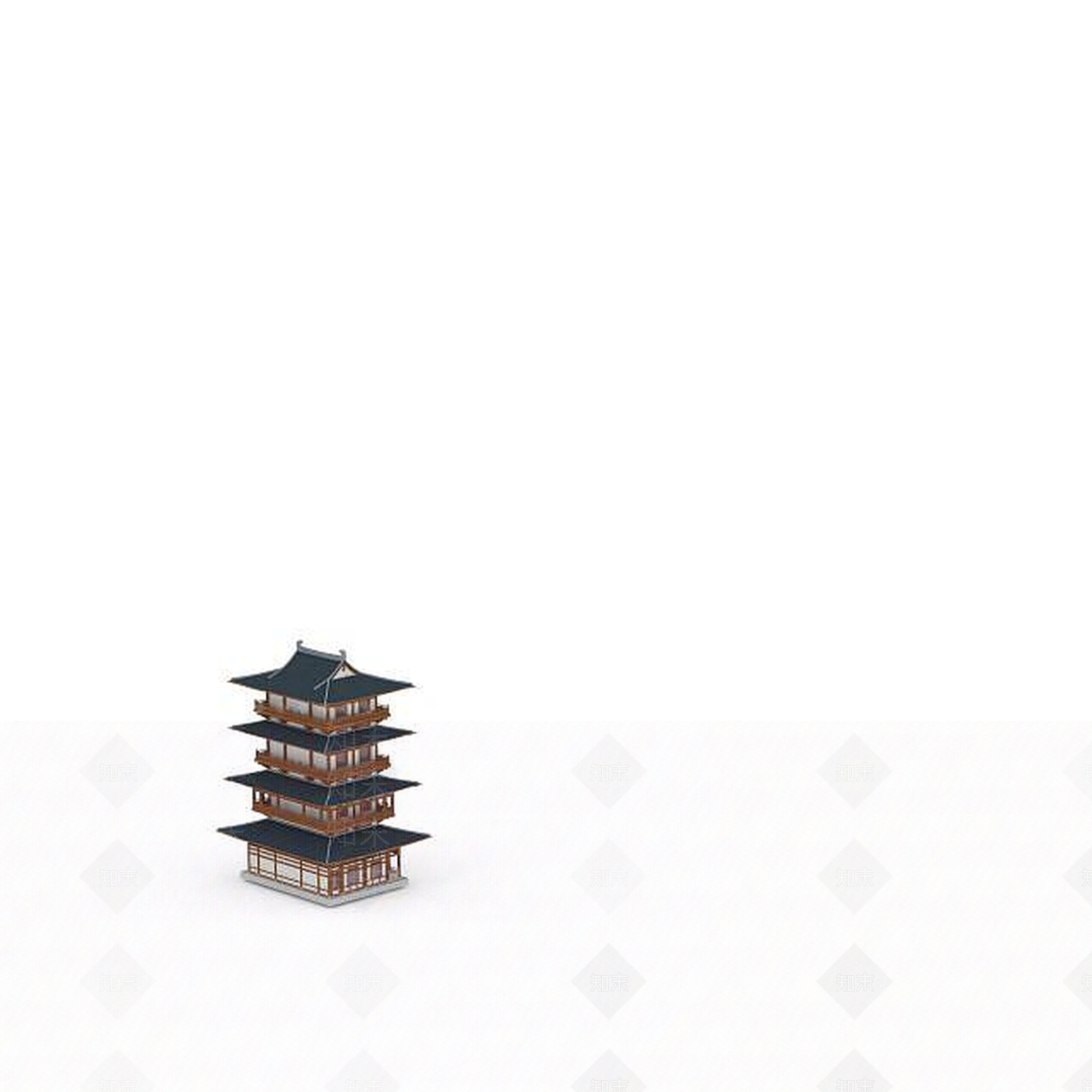 现代唐式阁楼3D模型下载【ID:1199457142】