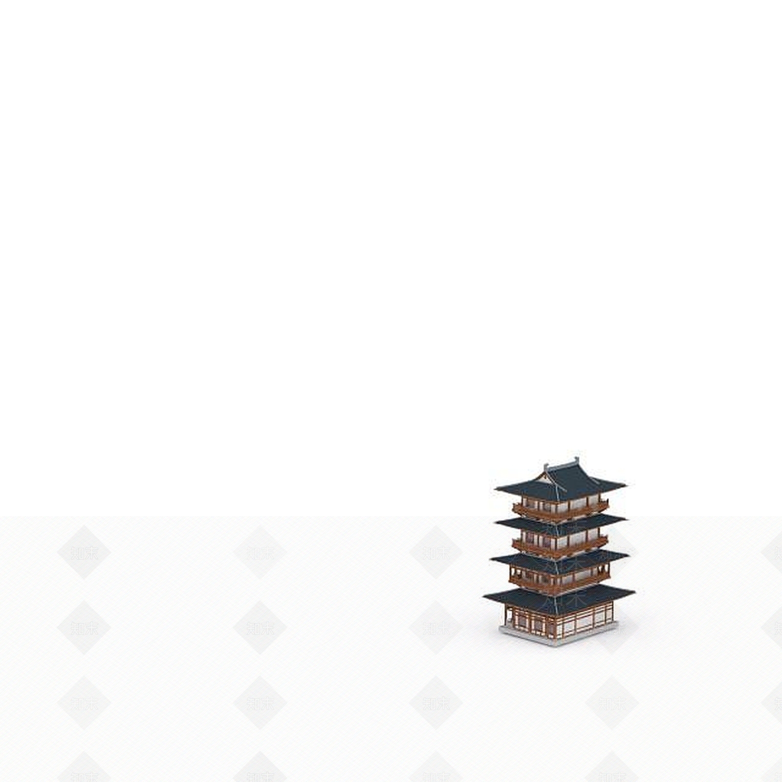 现代唐式阁楼3D模型下载【ID:1199457142】