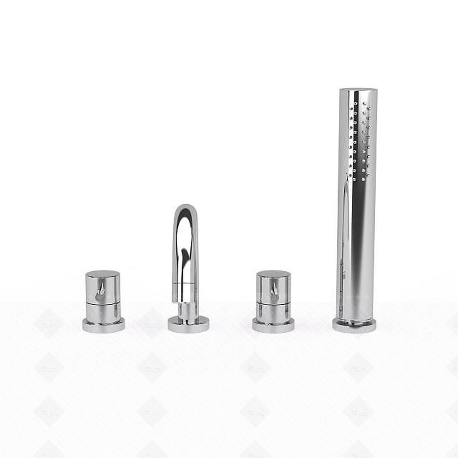 现代水龙头组合3D模型下载【ID:1199458244】