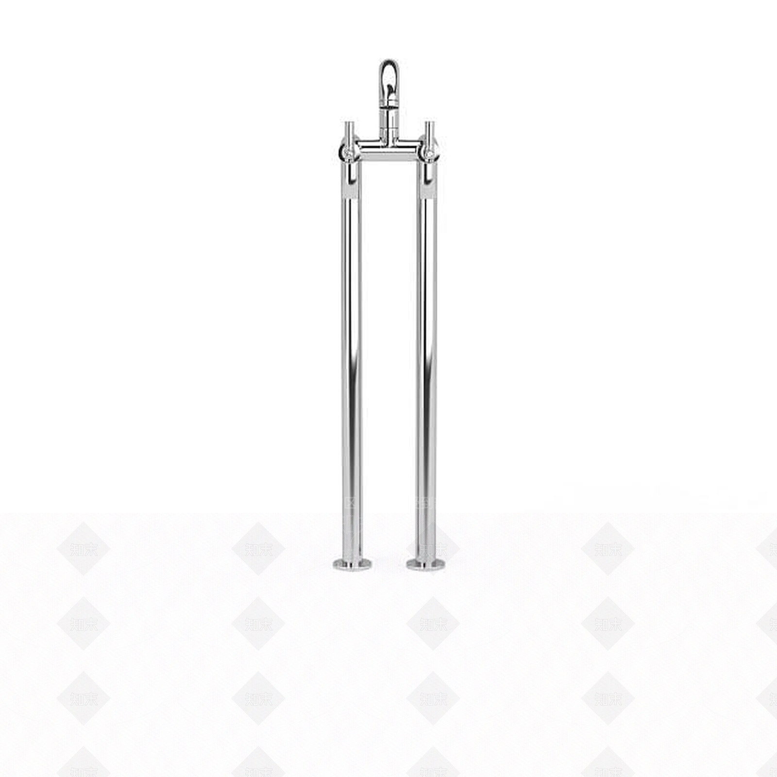 现代厨房双阀水龙头3D模型下载【ID:1199458469】