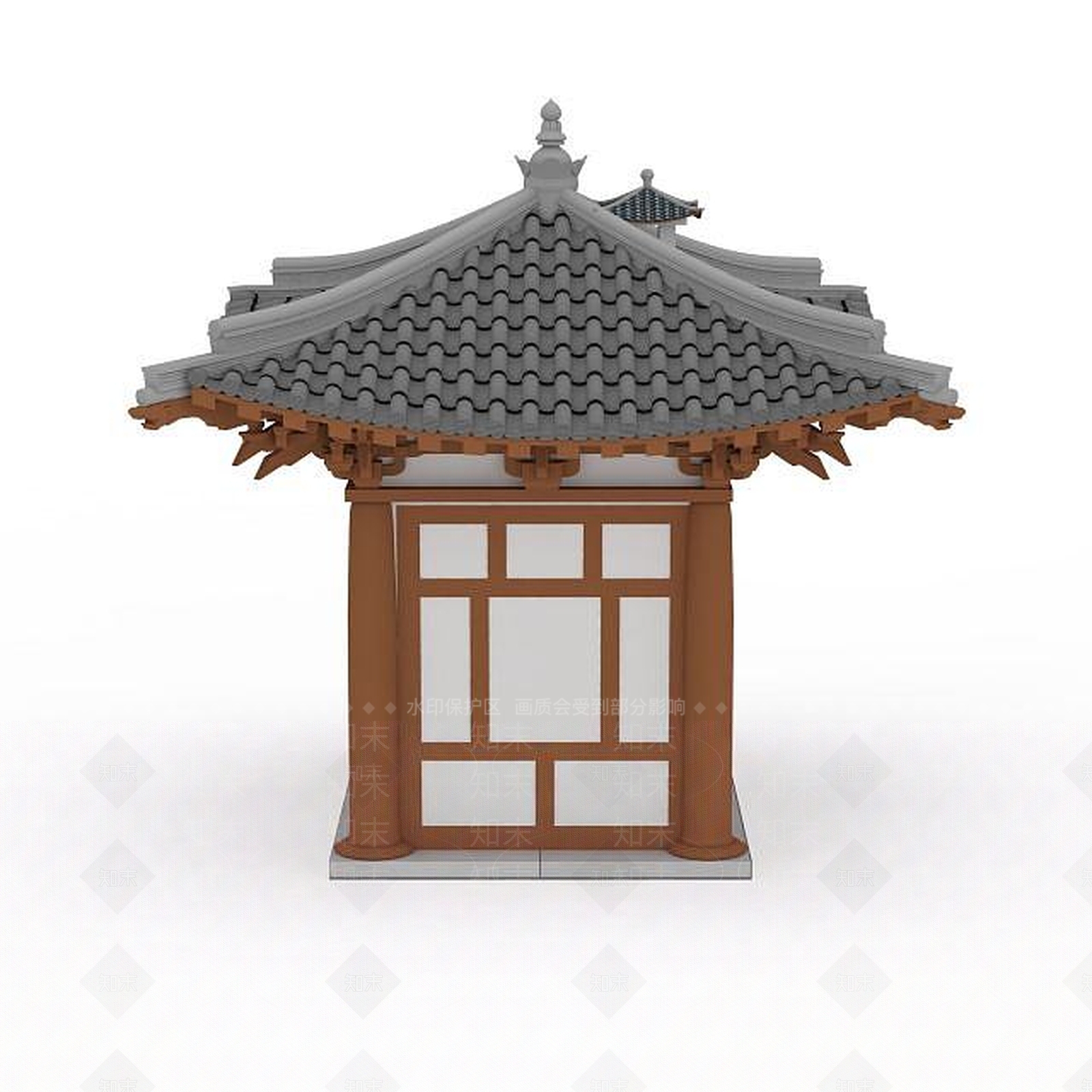 现代公园凉亭3D模型下载【ID:1199459540】