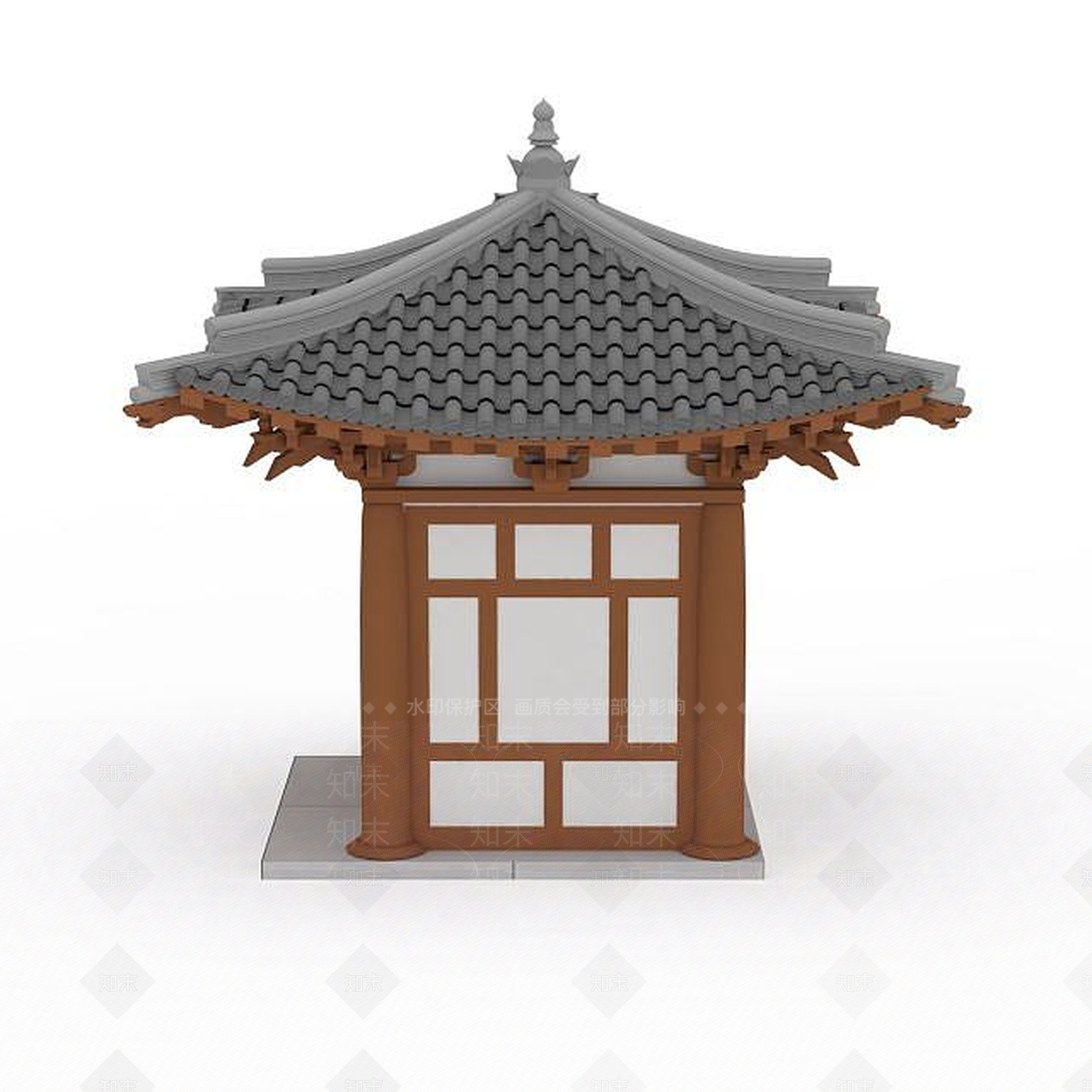 现代公园凉亭3D模型下载【ID:1199459540】