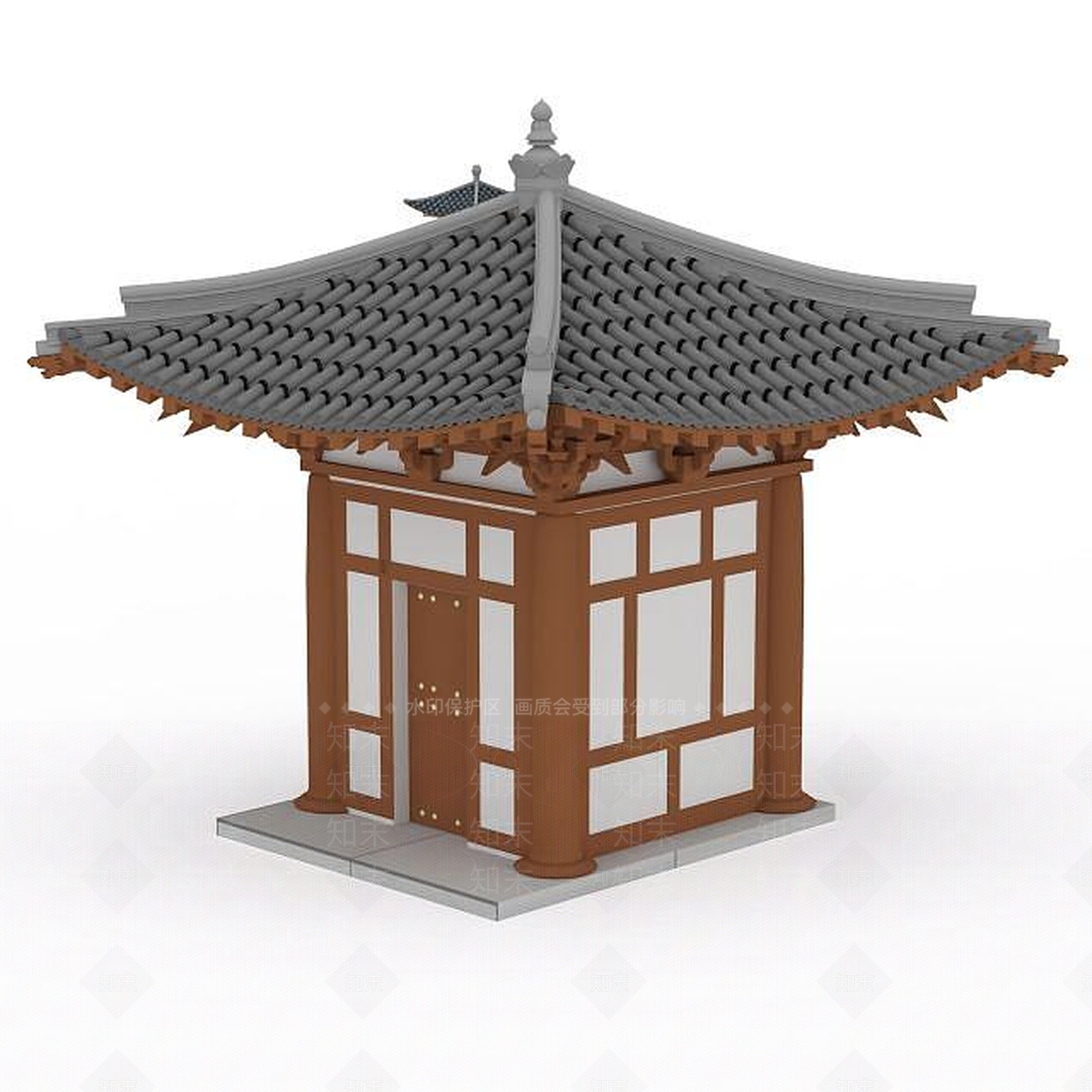 现代公园凉亭3D模型下载【ID:1199459540】