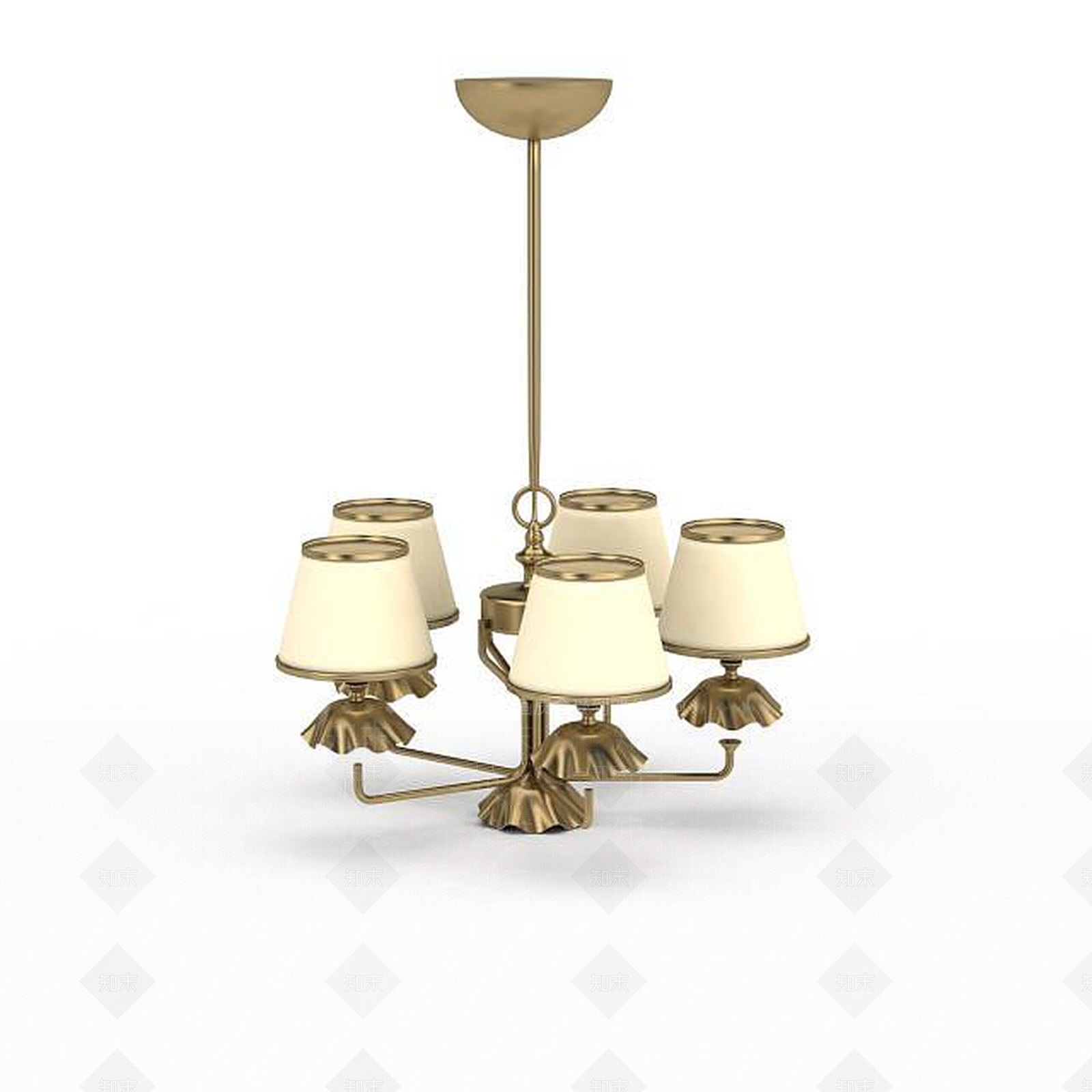 现代餐厅金属吊灯3D模型下载【ID:1199460736】
