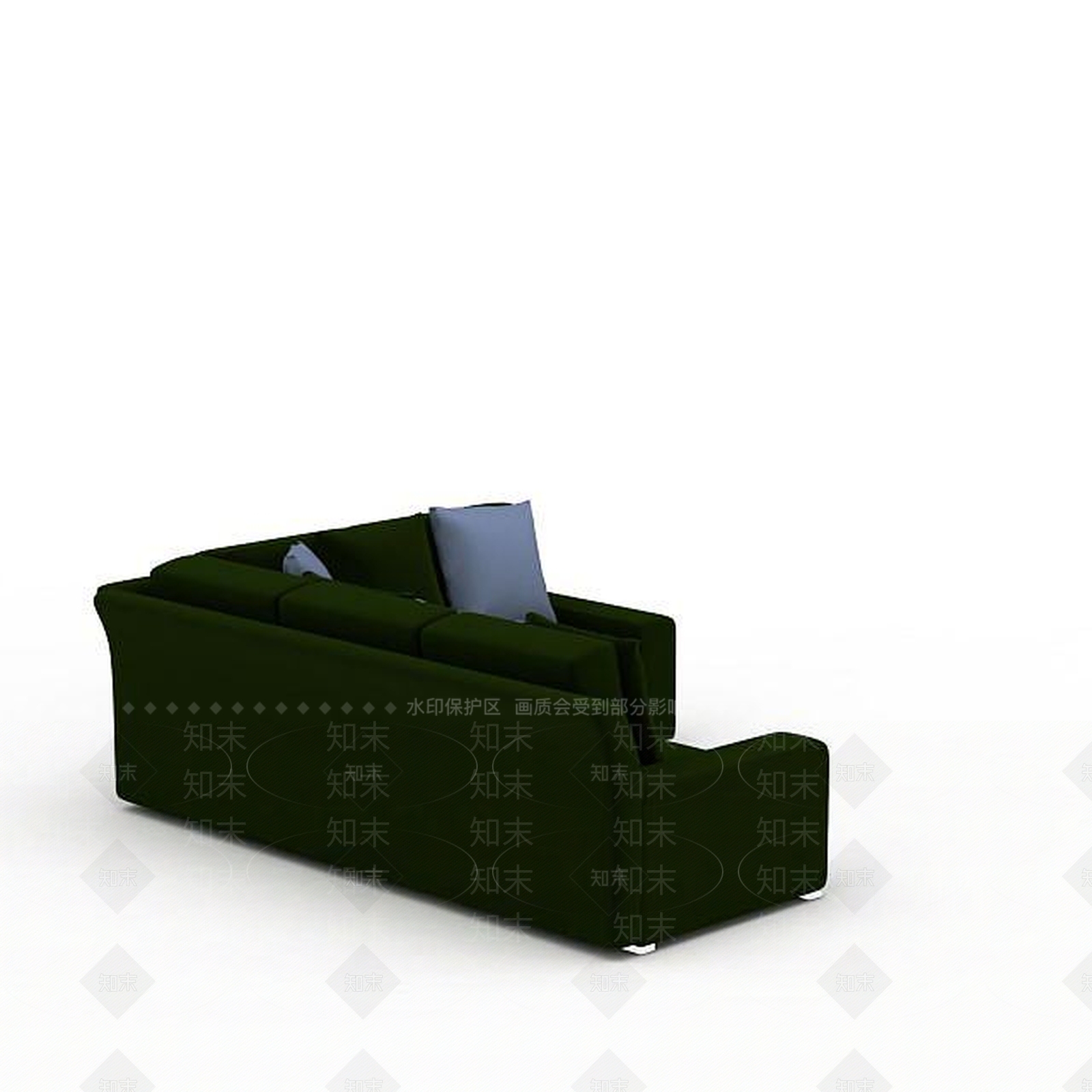 现代绿色沙发3D模型下载【ID:1199460935】