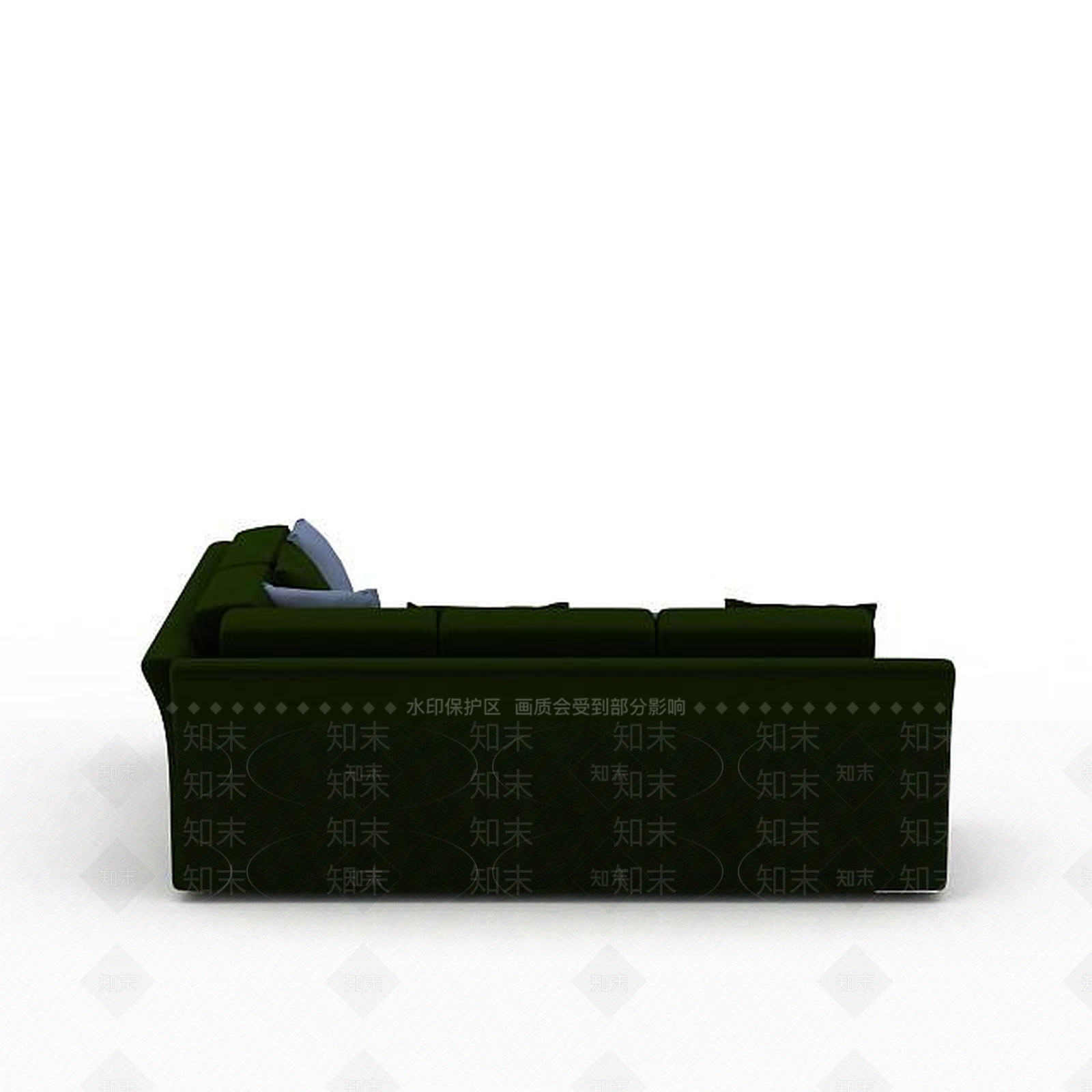 现代绿色沙发3D模型下载【ID:1199460935】