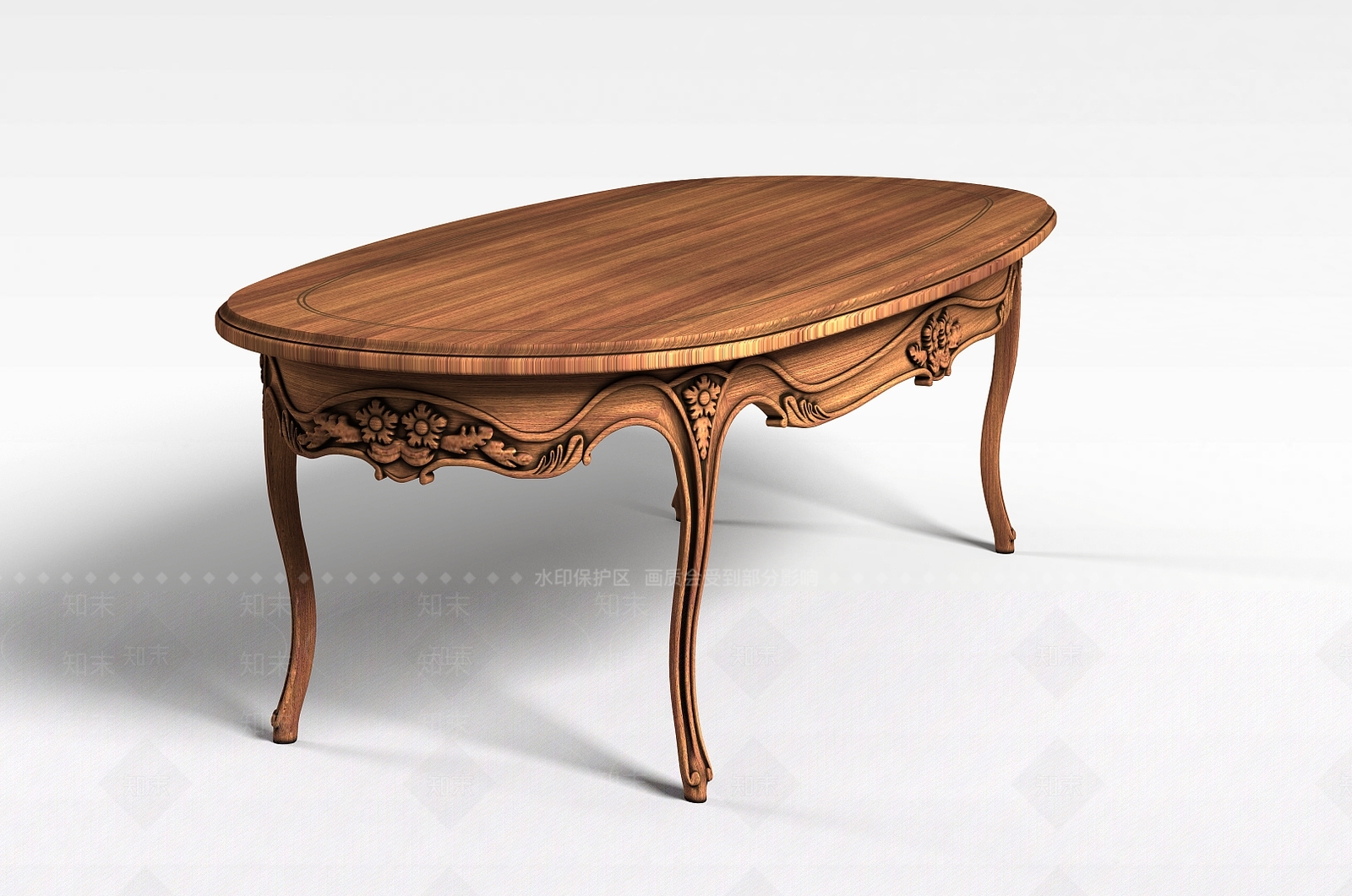 现代雕花餐桌3D模型下载【ID:1199462529】