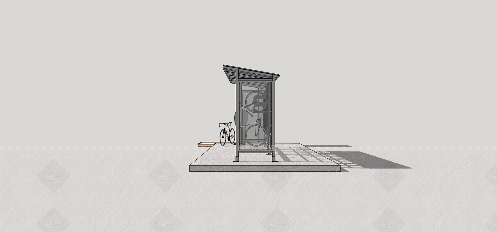 现代停车场SU模型下载【ID:1199462724】