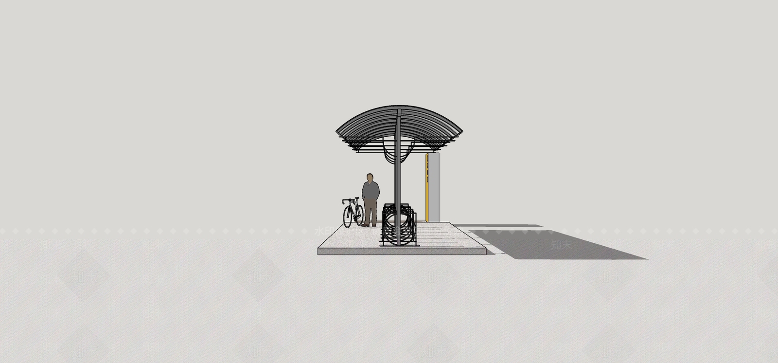 现代停车场SU模型下载【ID:1199462872】