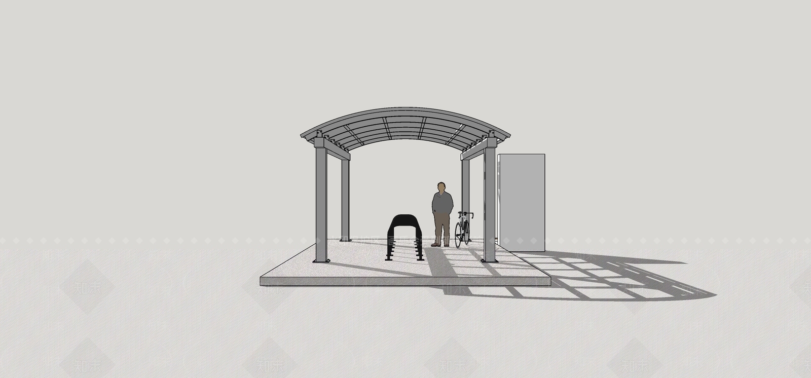 现代停车场SU模型下载【ID:1199462874】