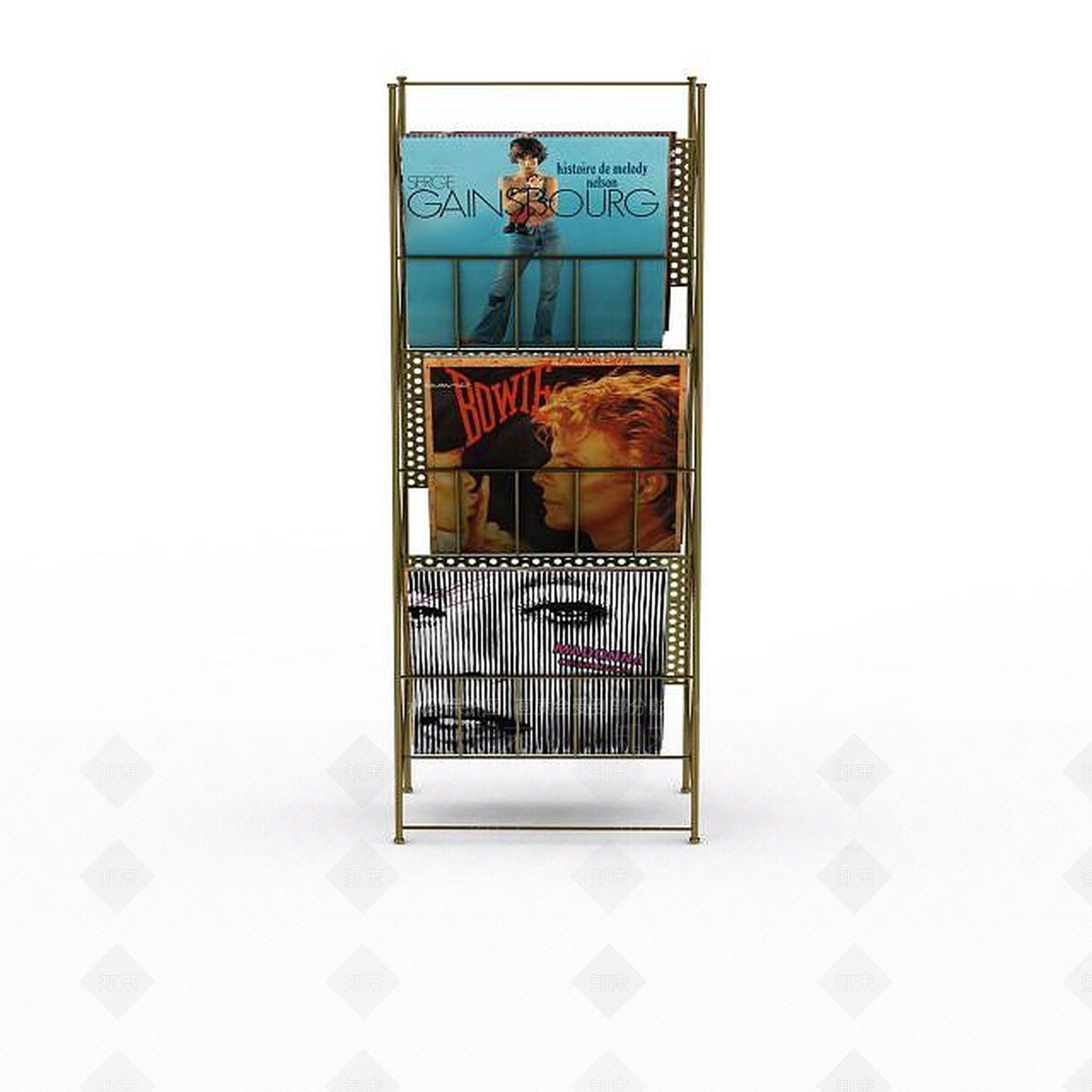 现代铁艺书架3D模型下载【ID:1199464581】