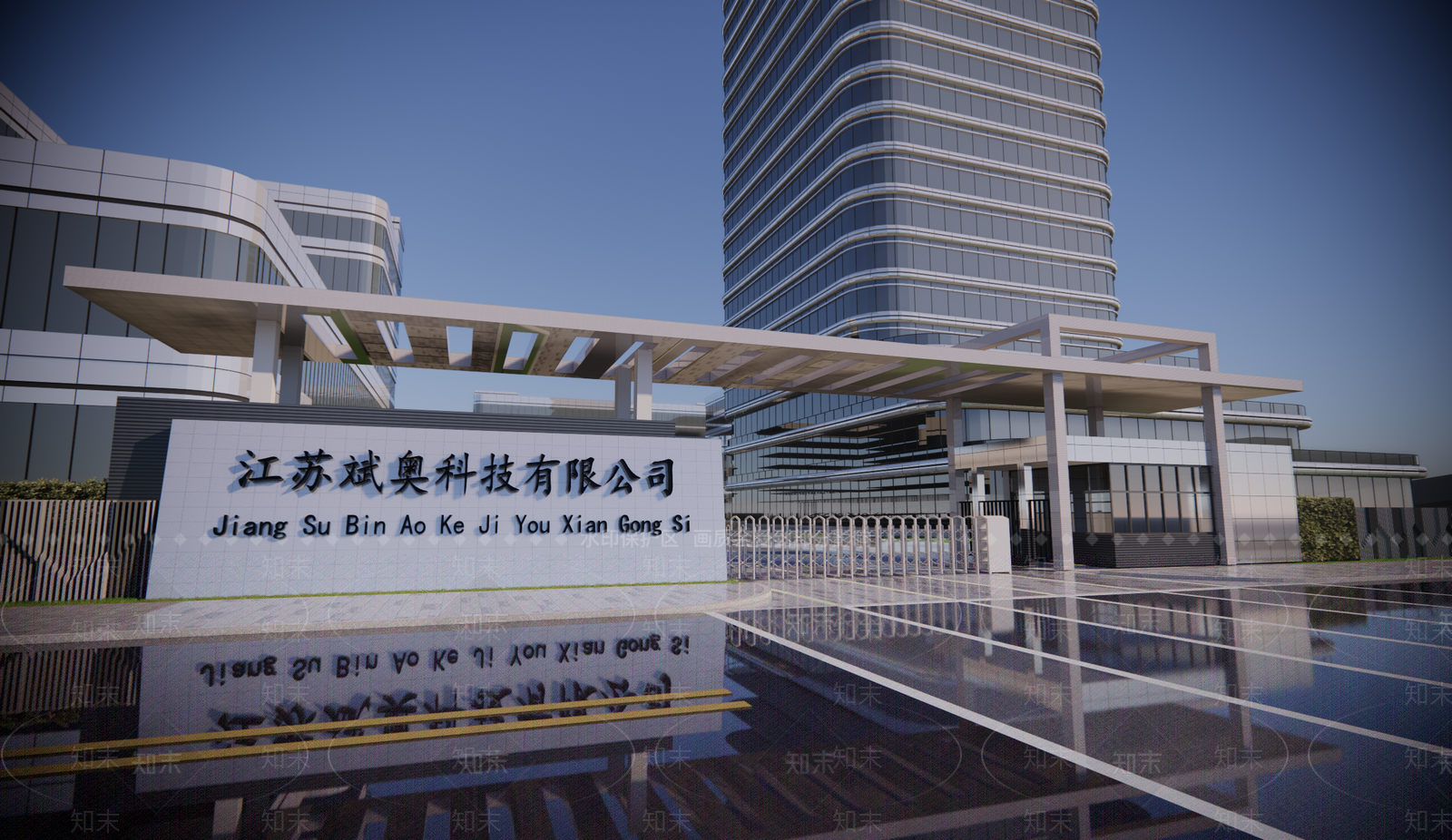 现代办公园区景观SU模型下载【ID:1199465082】