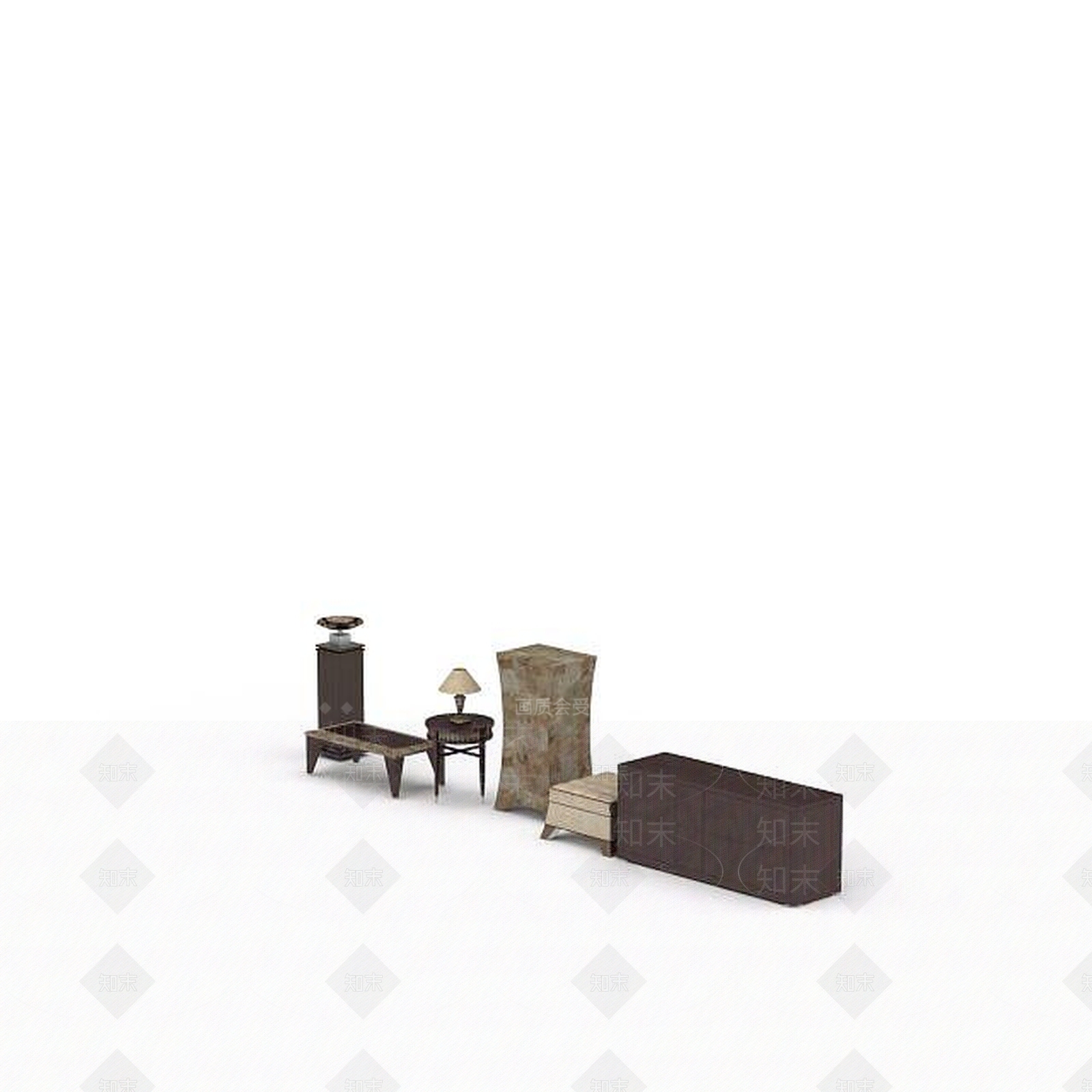现代边柜边几组合3D模型下载【ID:1199465300】