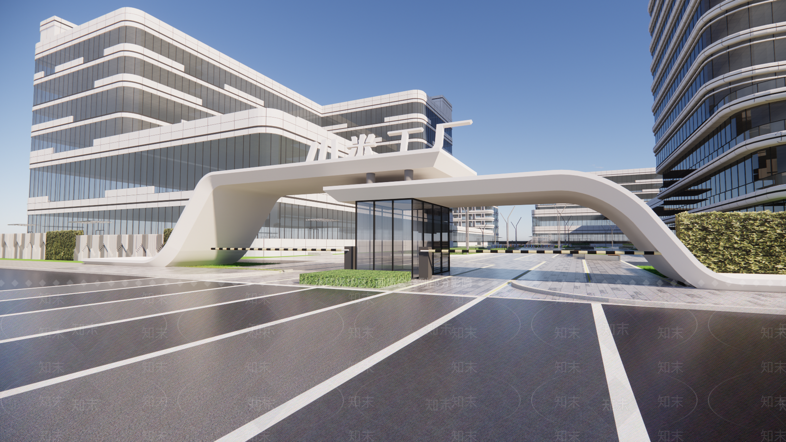 现代办公园区景观SU模型下载【ID:1199466283】