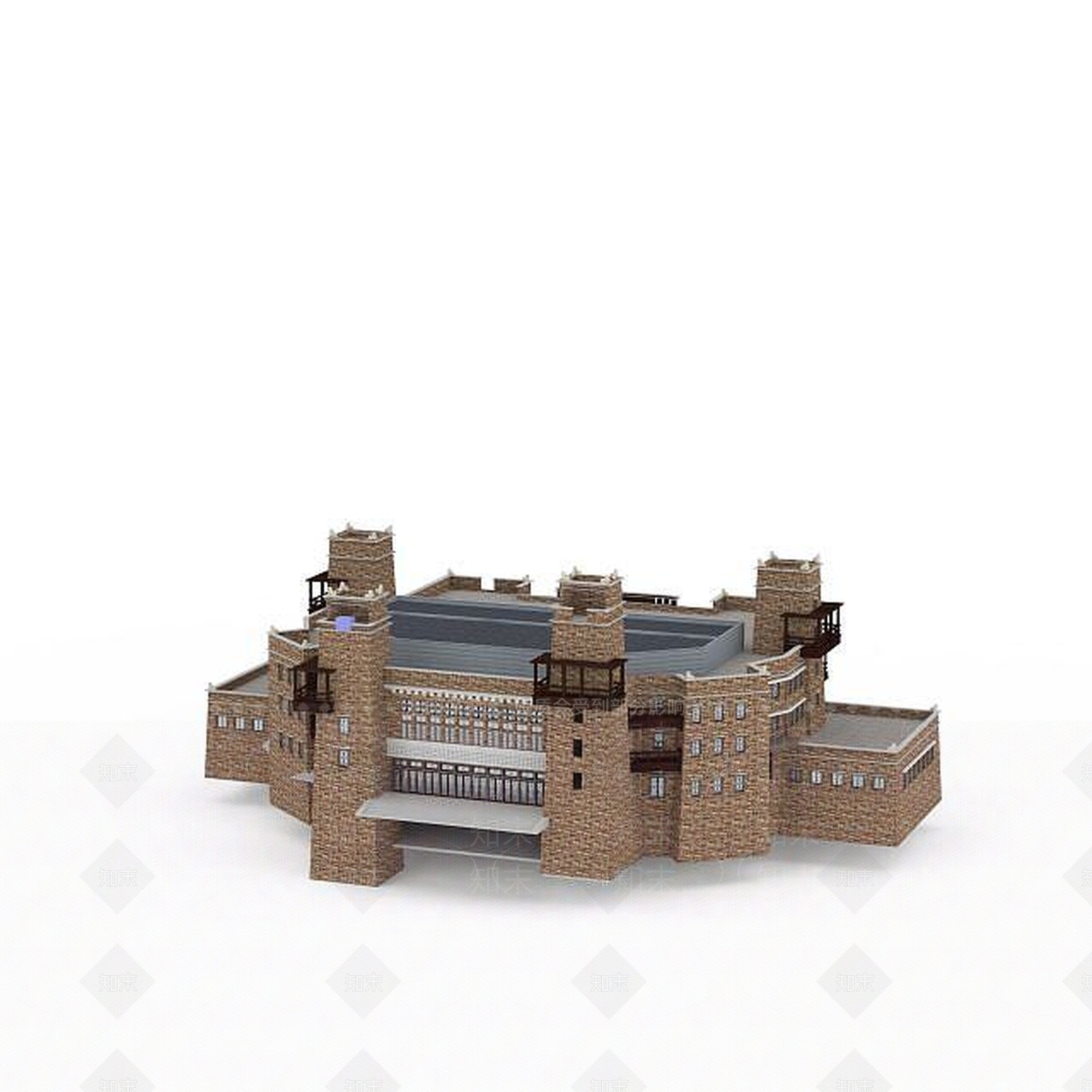 现代羌族演艺中心3D模型下载【ID:1199466545】
