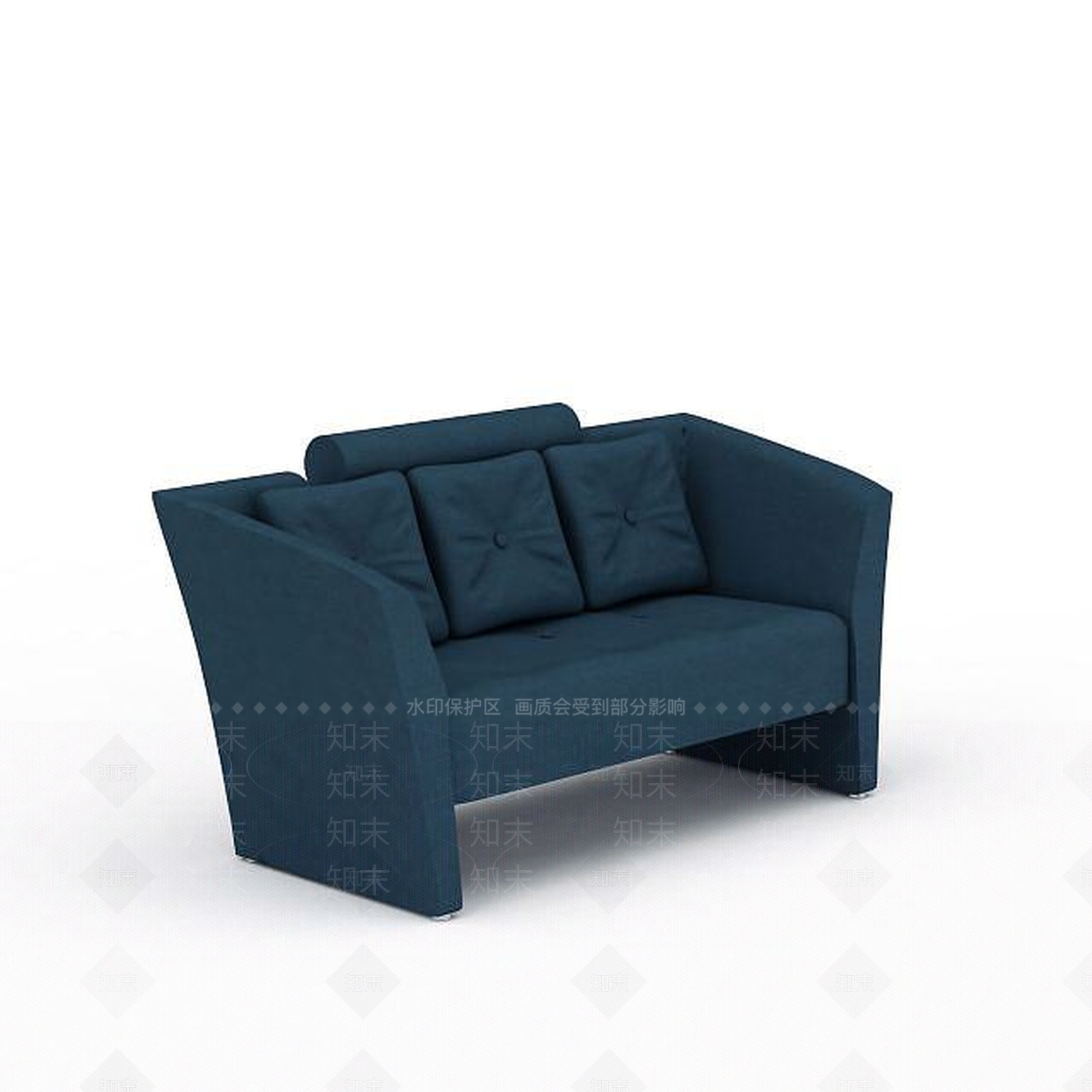 现代三人布艺沙发3D模型下载【ID:1199467593】