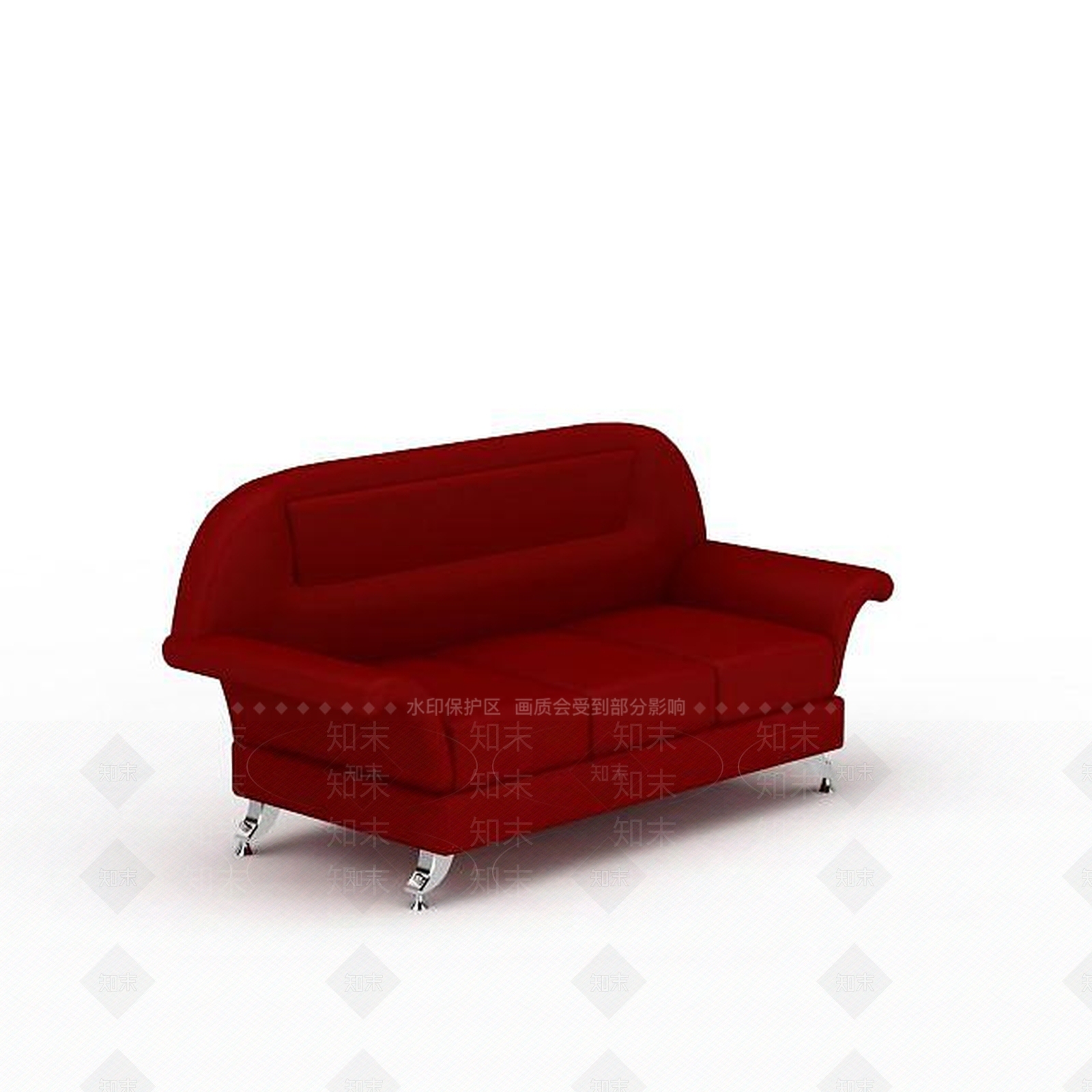 现代红色沙发3D模型下载【ID:1199468102】