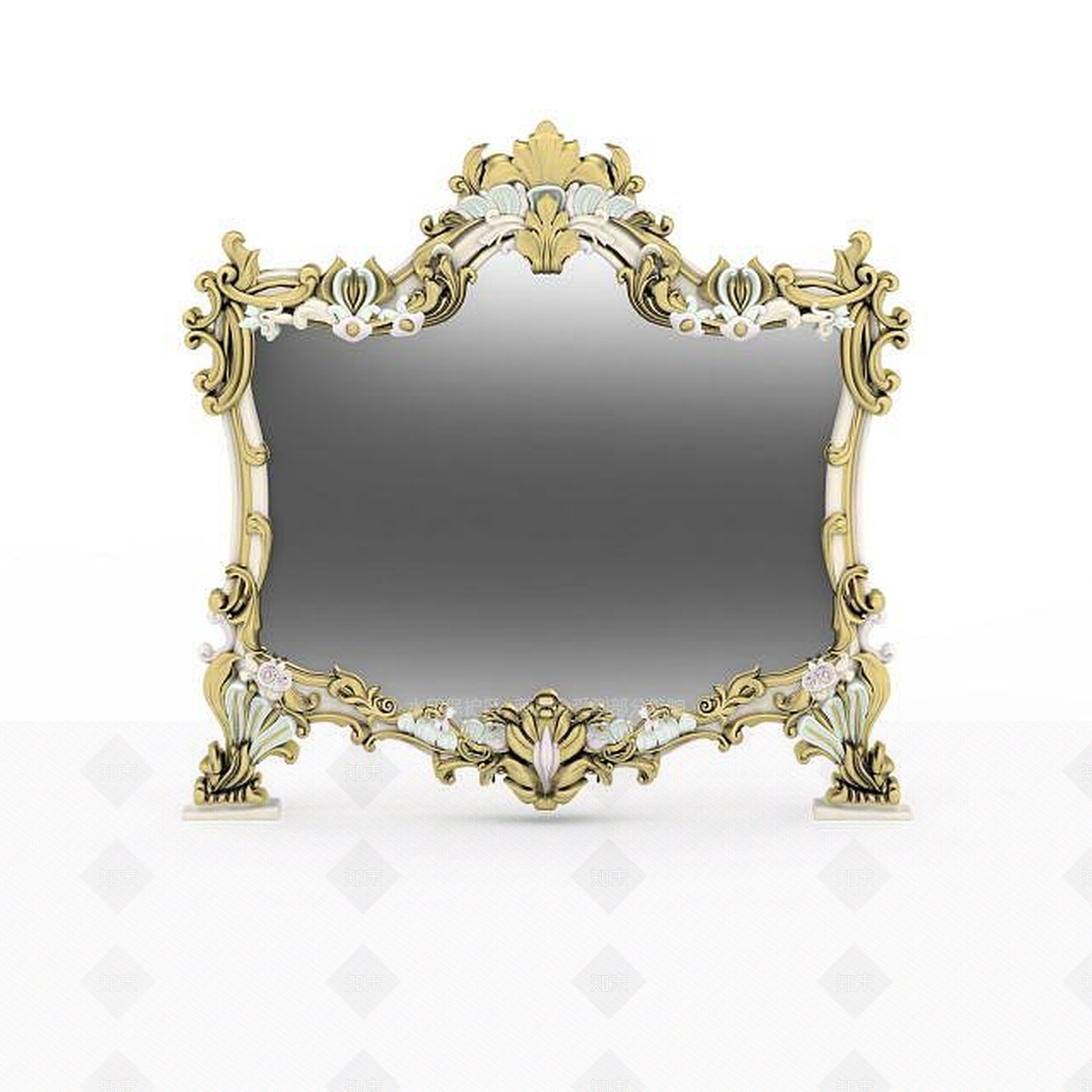 欧式古典欧式镜子3D模型下载【ID:1199468338】