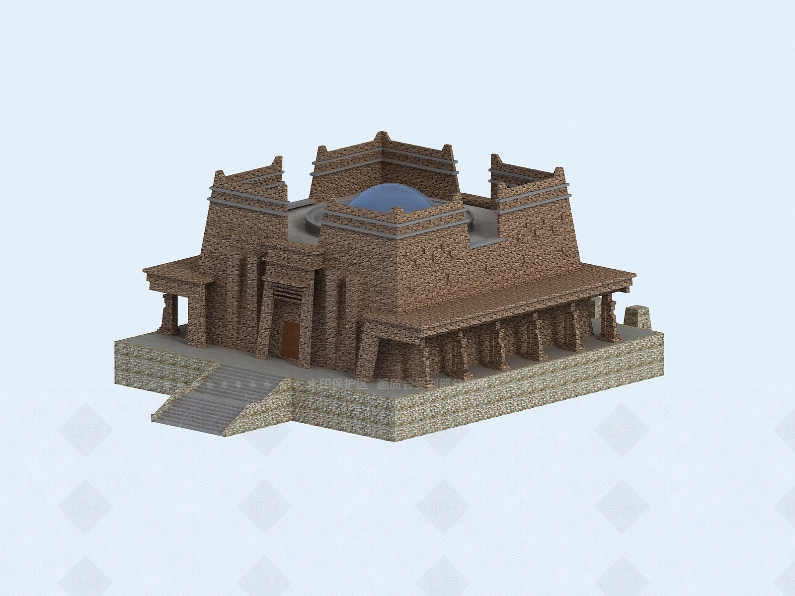 现代羌族神庙3D模型下载【ID:1199468401】