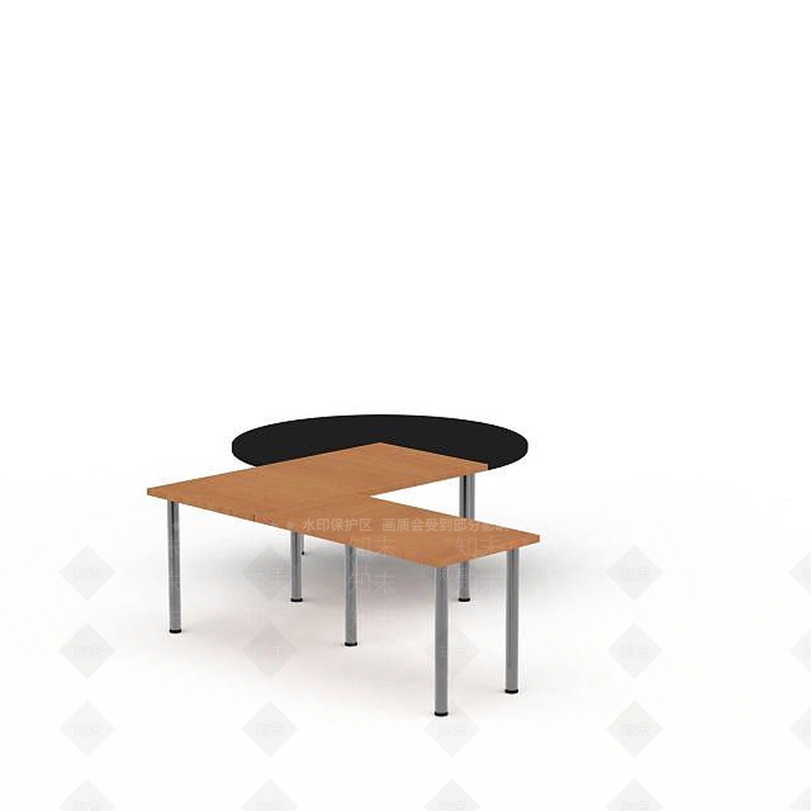 现代拼色桌子3D模型下载【ID:1199469777】