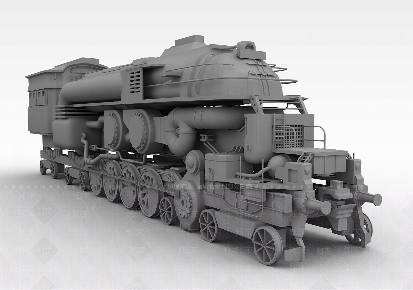 现代火车3D模型下载【ID:1199470060】