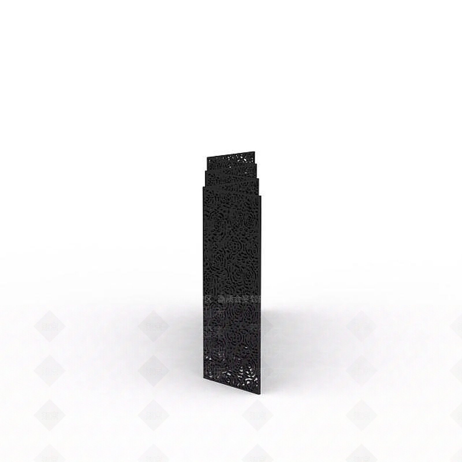 现代黑色折叠屏风3D模型下载【ID:1199470846】