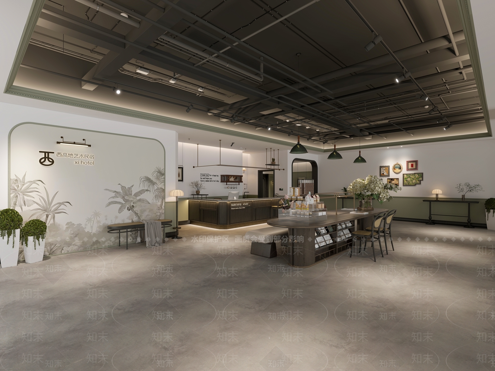 复古法式酒店3D模型下载【ID:1199576845】