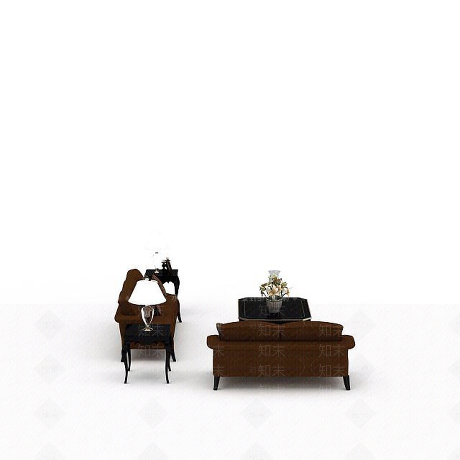 欧式古典欧式沙发茶几组合3D模型下载【ID:1199471841】