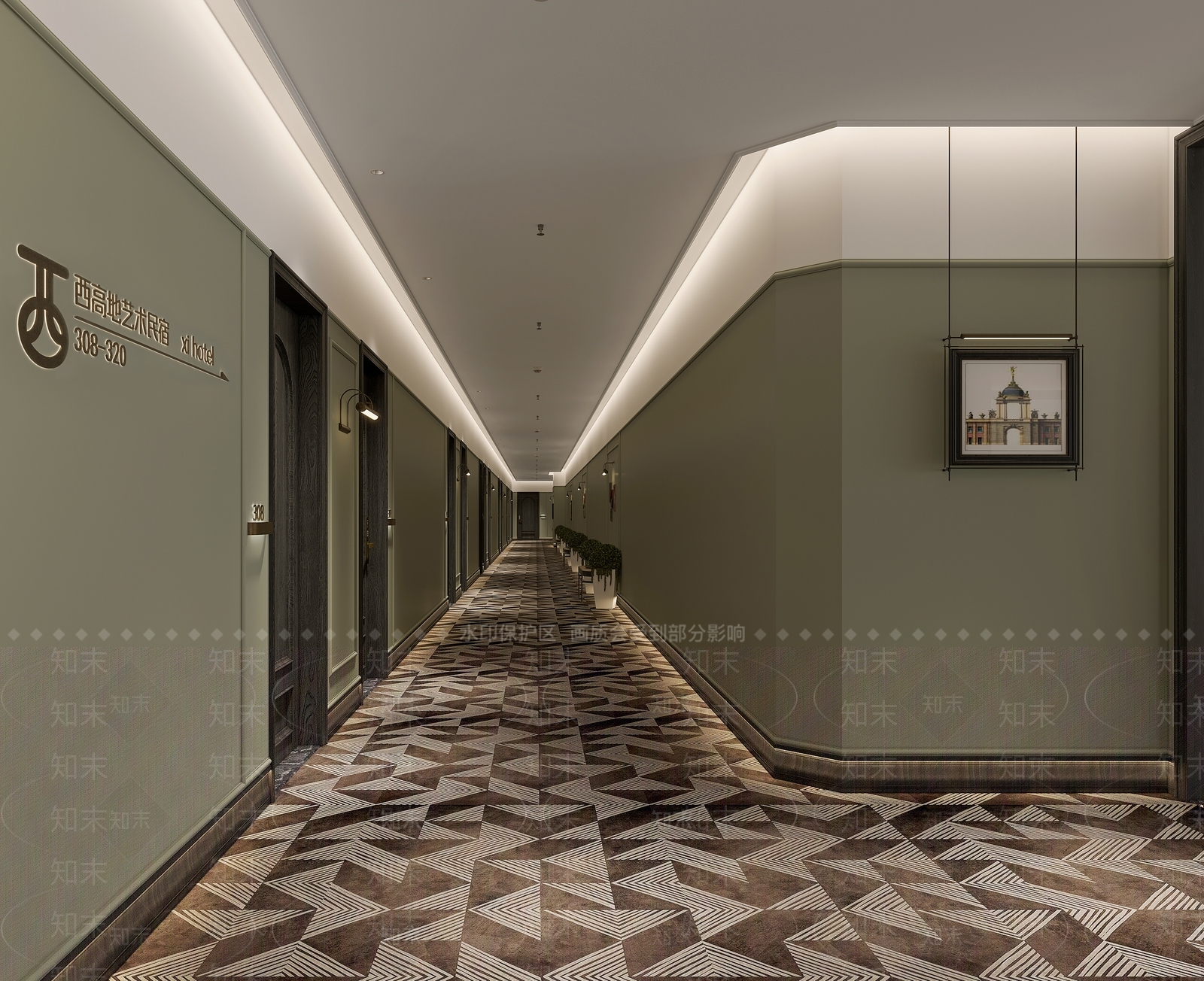 复古法式酒店3D模型下载【ID:1199576845】