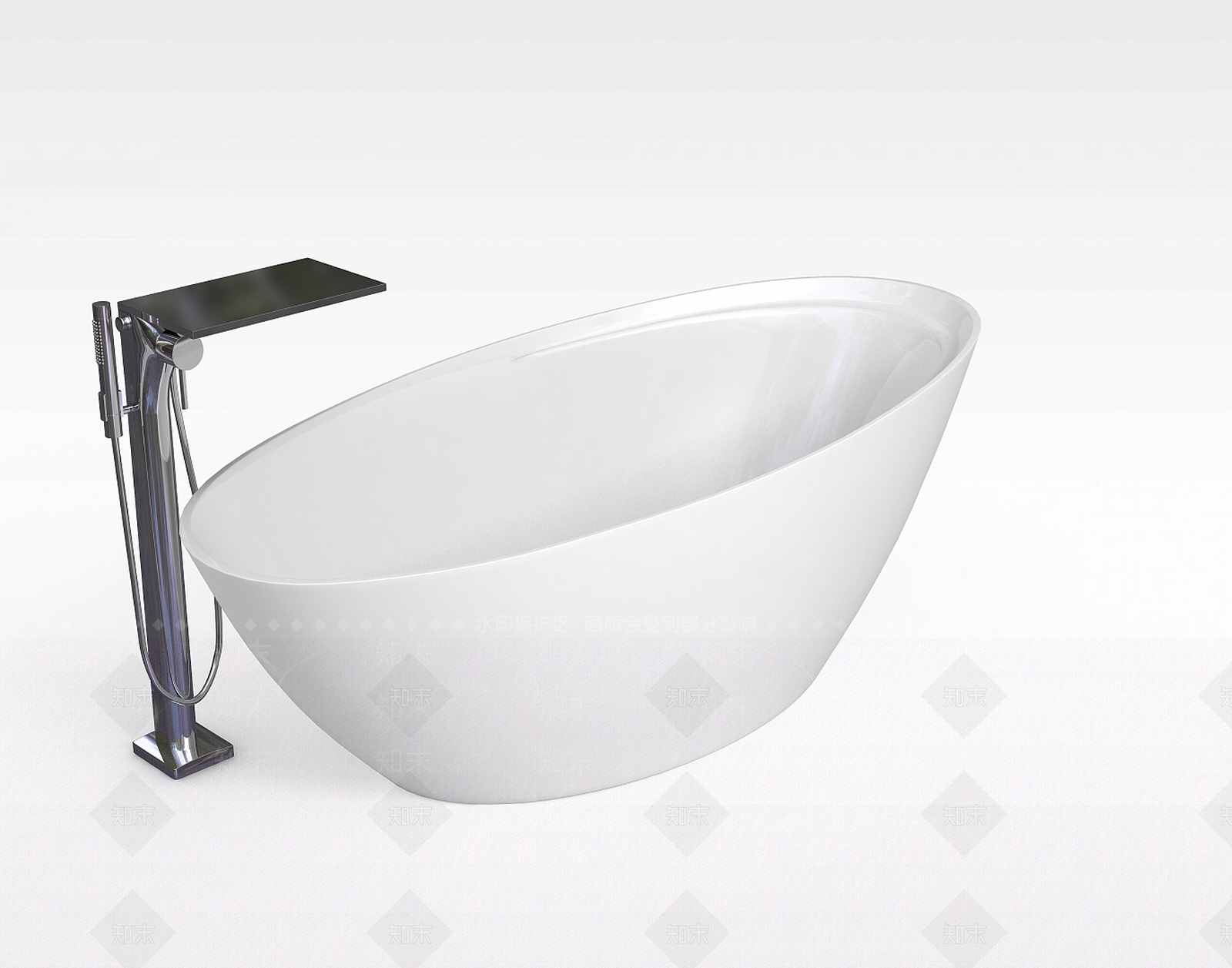 现代休闲浴缸3D模型下载【ID:1199472602】