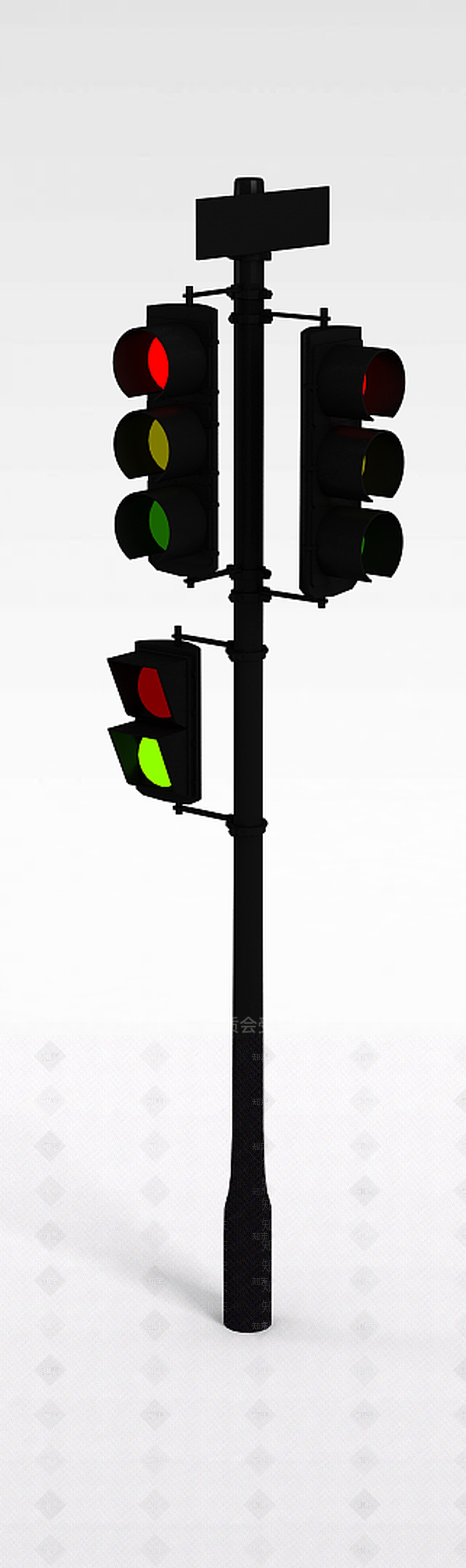 现代红绿灯3D模型下载【ID:1199472845】