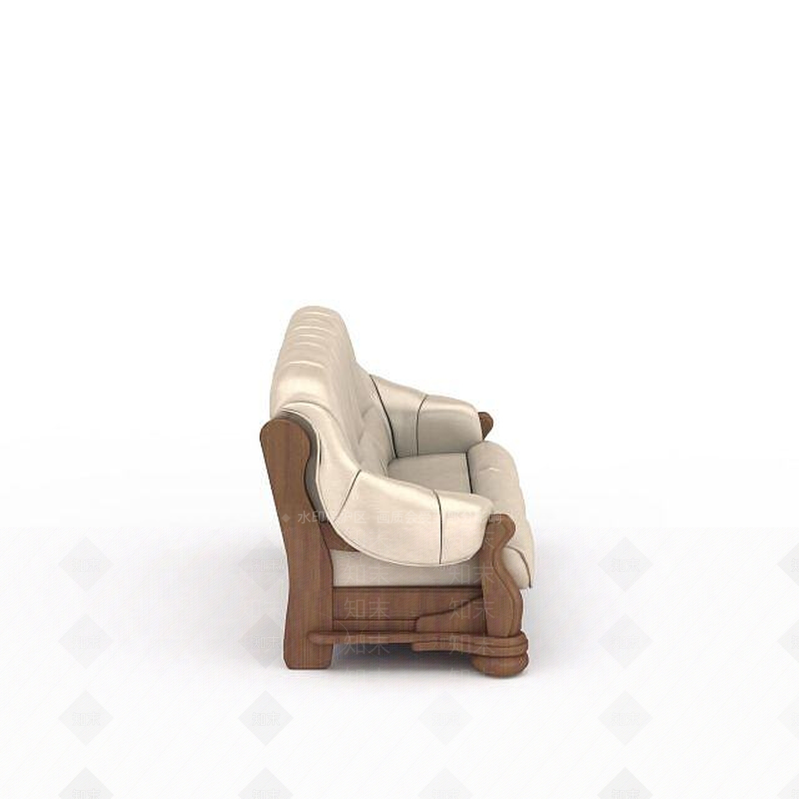 美式白色美式沙发3D模型下载【ID:1199473630】