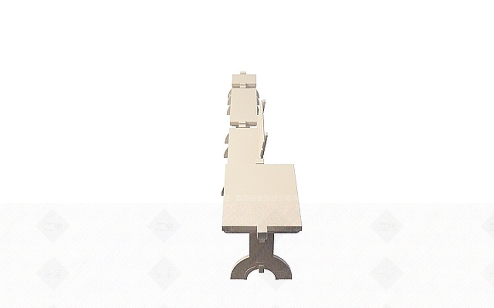 现代户外公共桌椅3D模型下载【ID:1199474401】