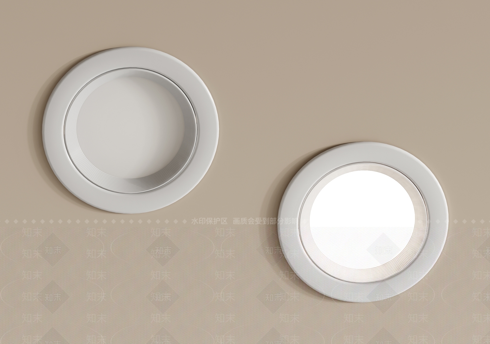 现代筒灯射灯组合3D模型下载【ID:1199478484】