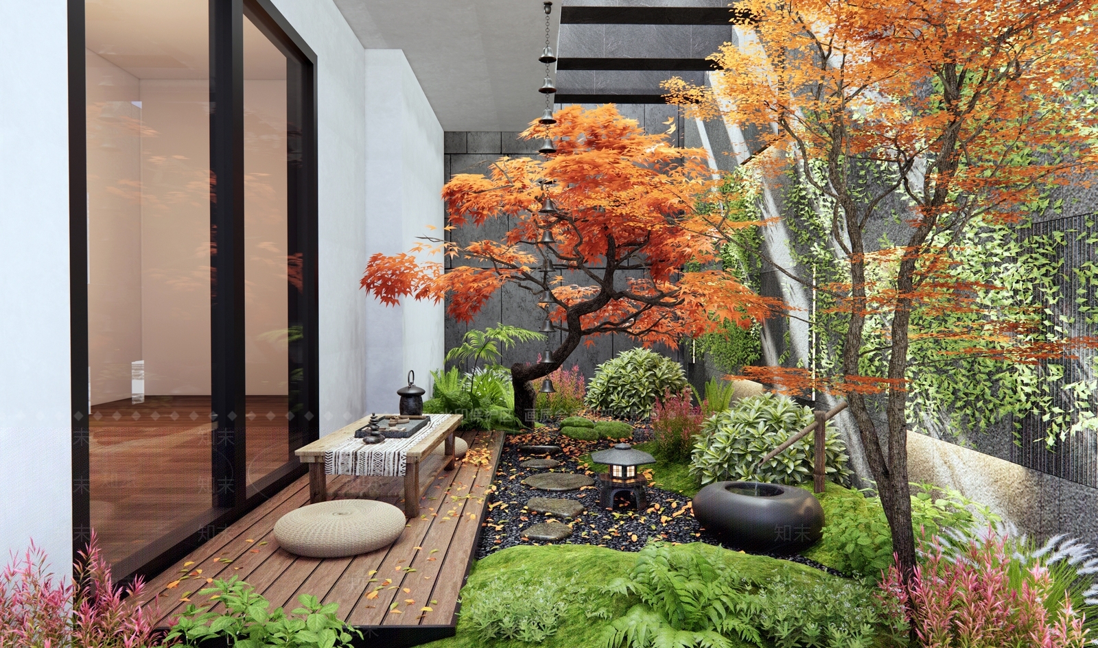 新中式禅意室内景观3D模型下载【ID:1199495326】