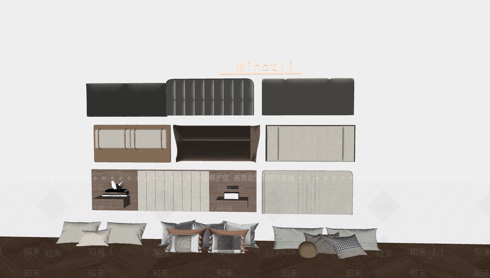 现代其他床具SU模型下载【ID:1199500534】