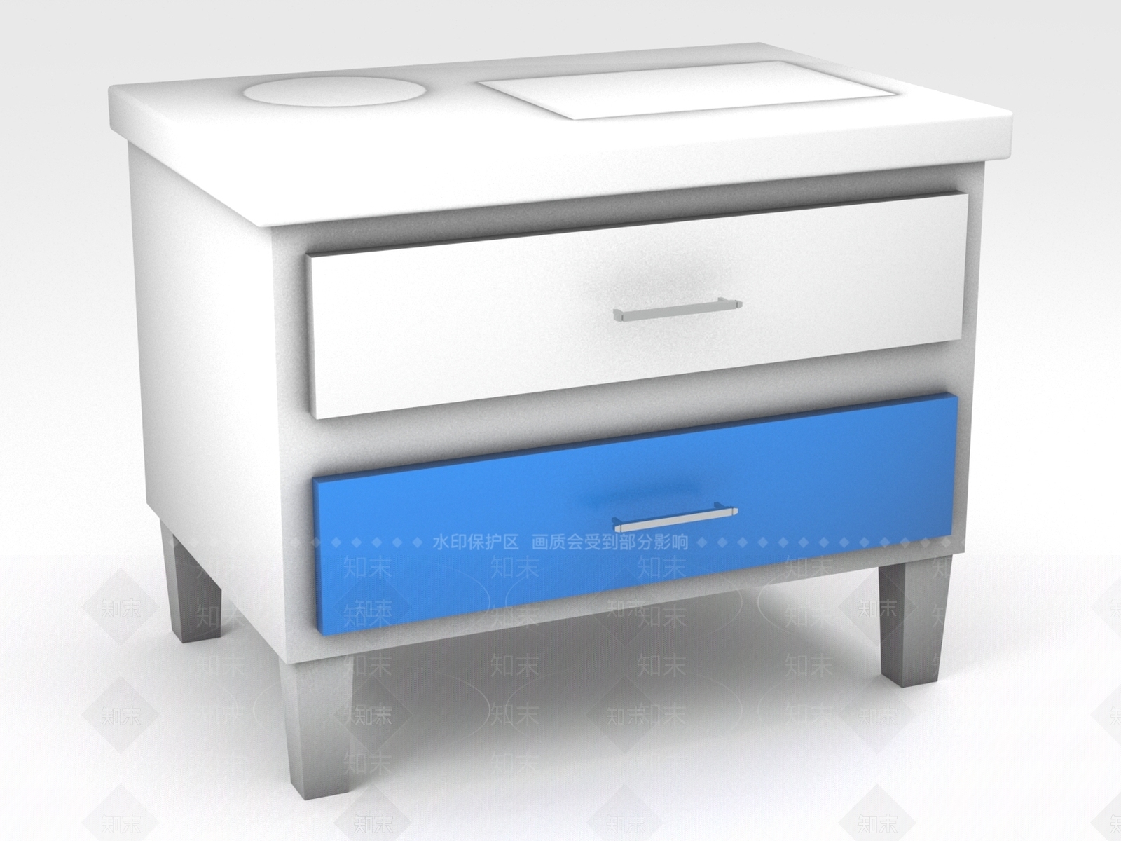 现代床头柜3D模型下载【ID:1199501741】