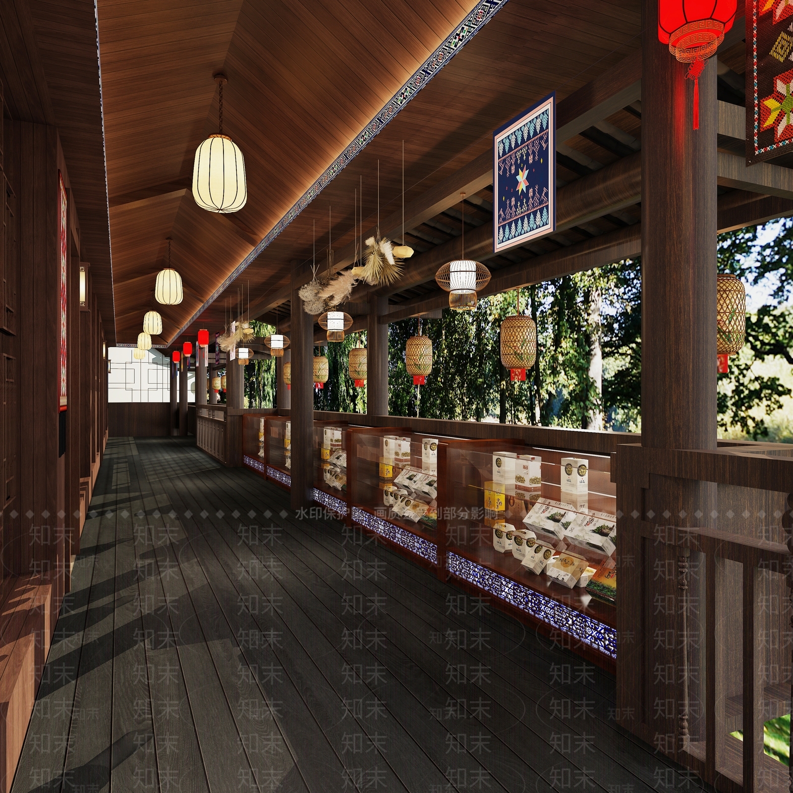 中式新中式其他商业空间3D模型下载【ID:1199513327】
