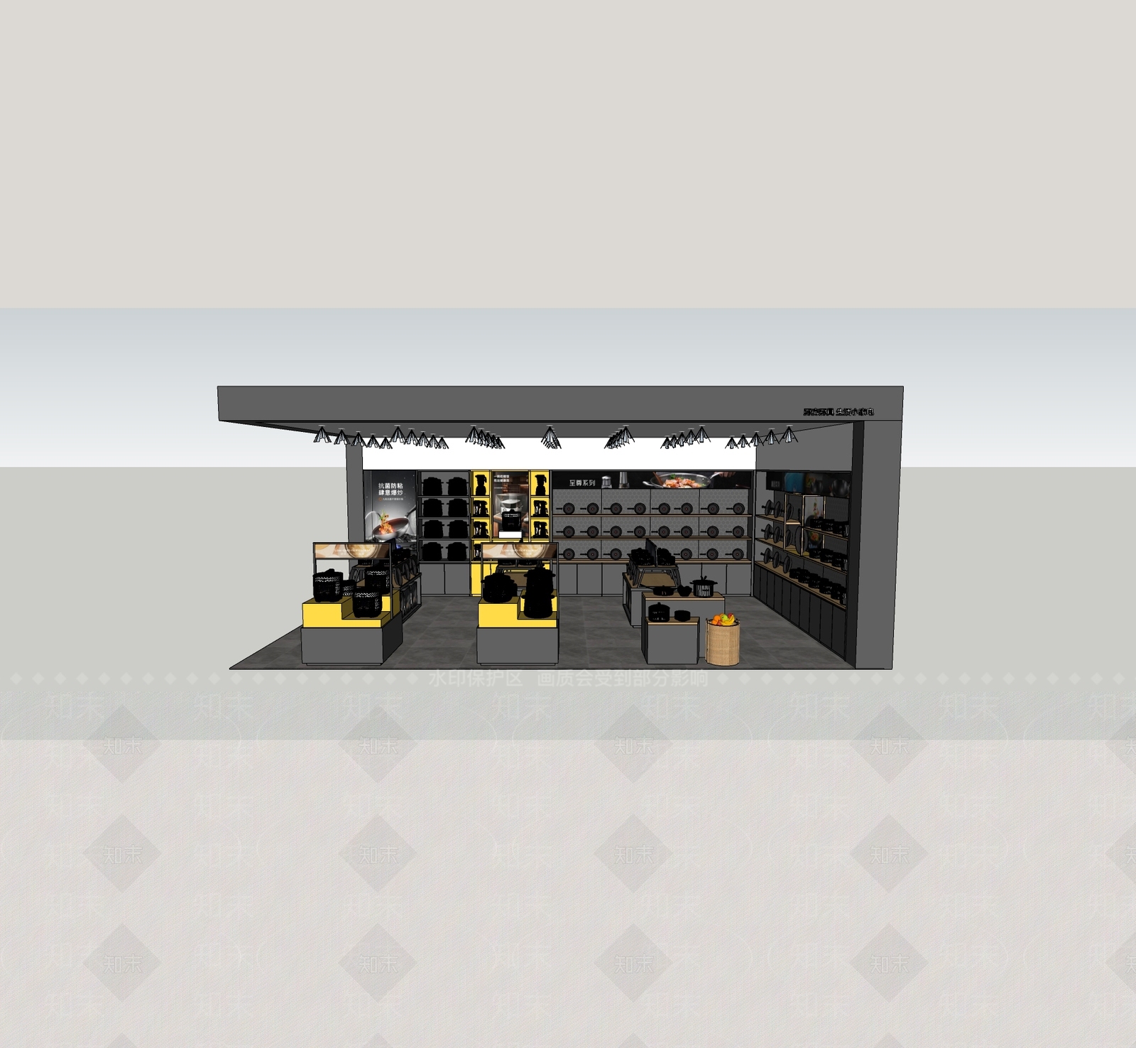 现代极简其他公共空间SU模型下载【ID:1199517755】