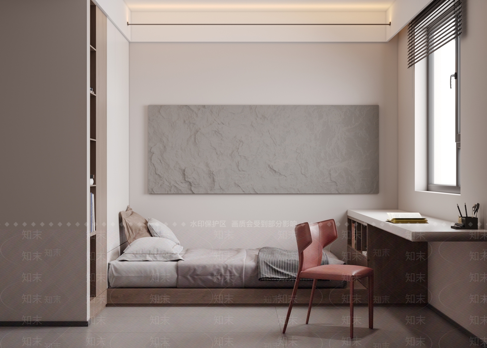 现代榻榻米卧室3D模型下载【ID:1199518636】