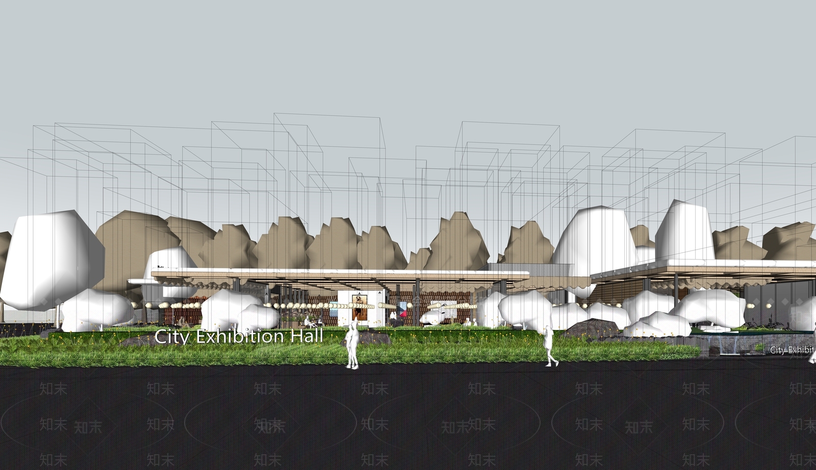 现代极简小公建SU模型下载【ID:1199522172】