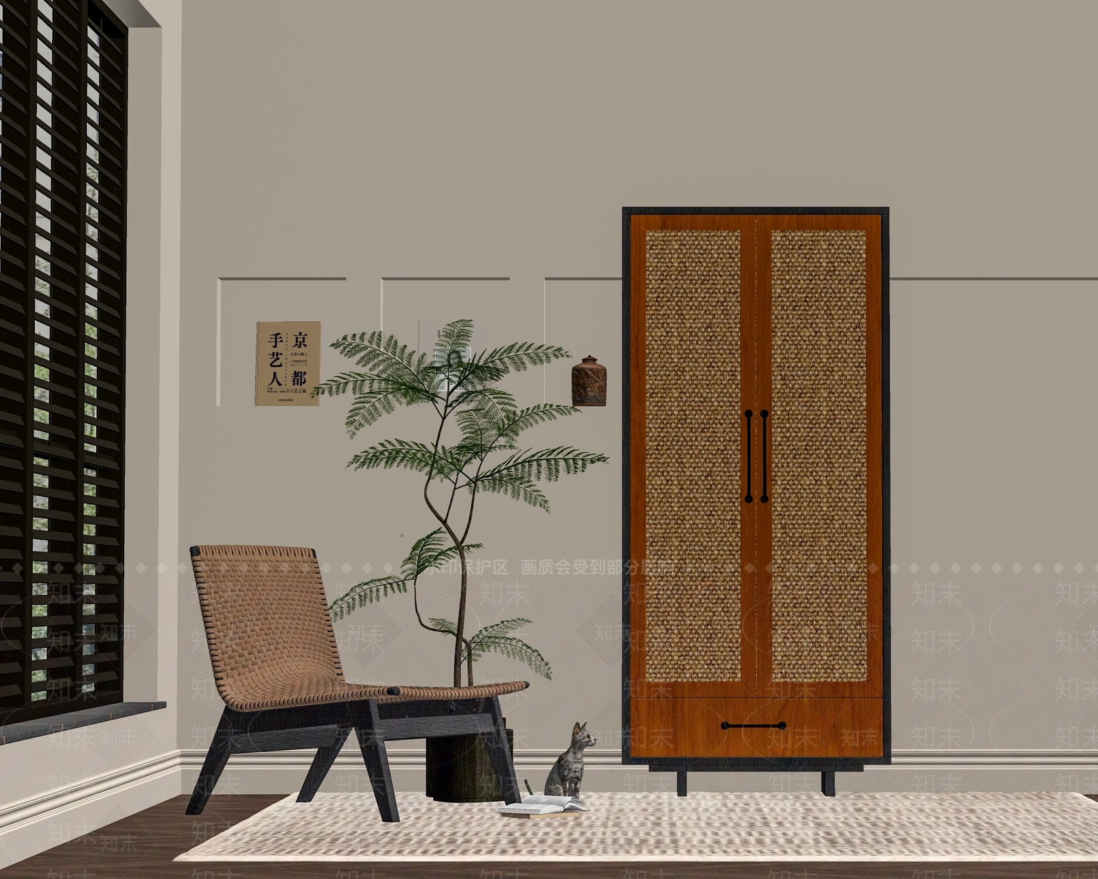 现代衣柜SU模型下载【ID:1199524106】