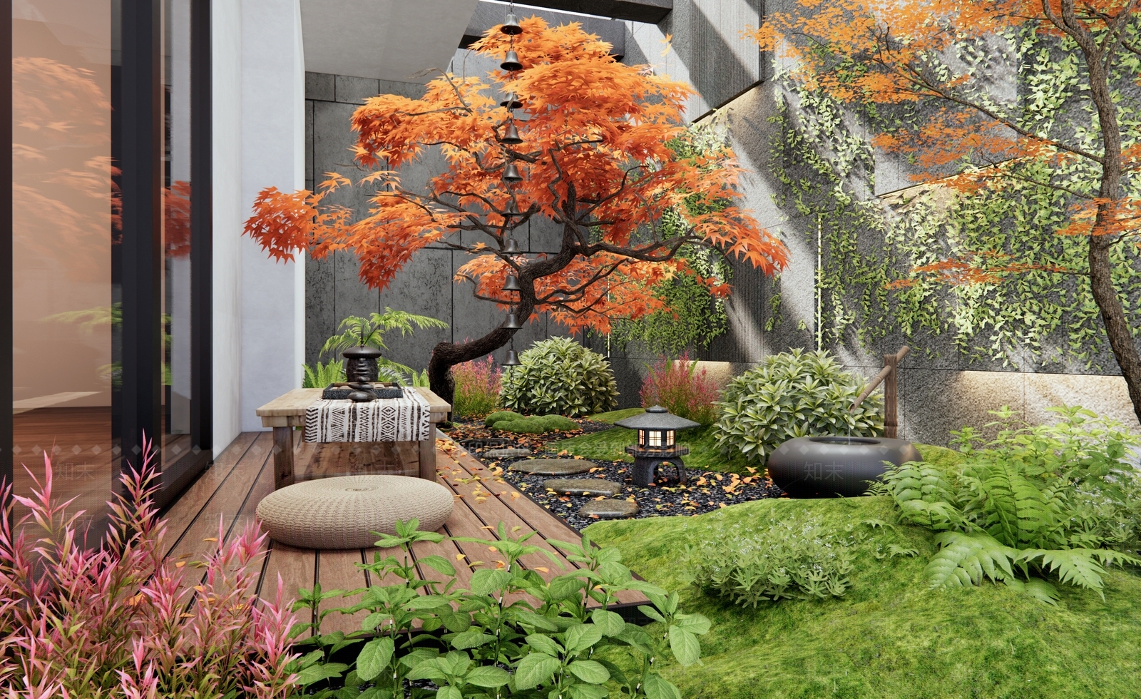 日式庭院3D模型下载【ID:1199526719】