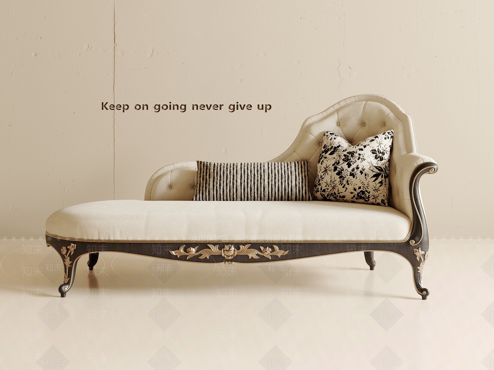 法式复古贵妃椅3D模型下载【ID:1199530789】