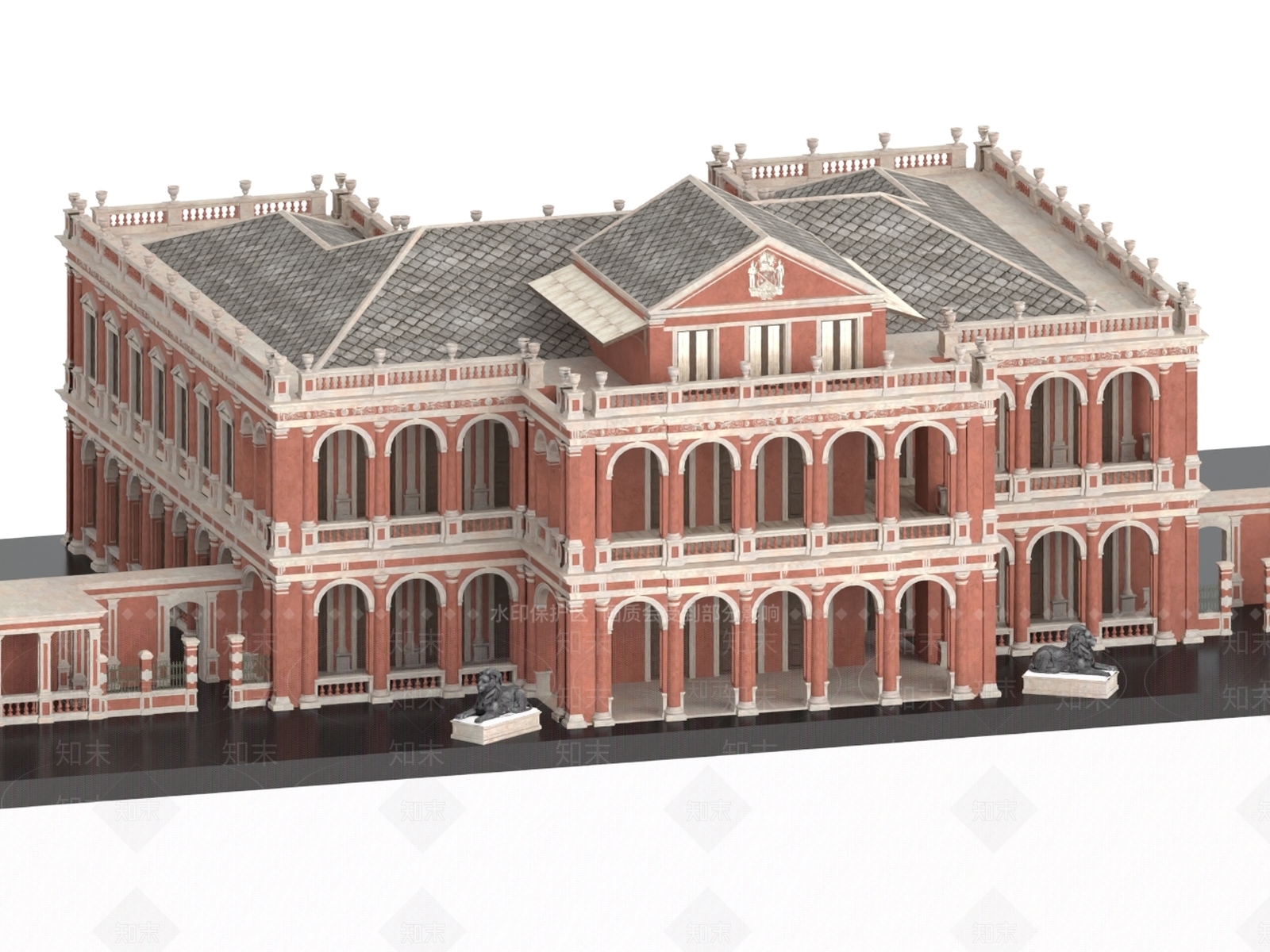 现代艺术风格建筑3D模型下载【ID:1199539971】