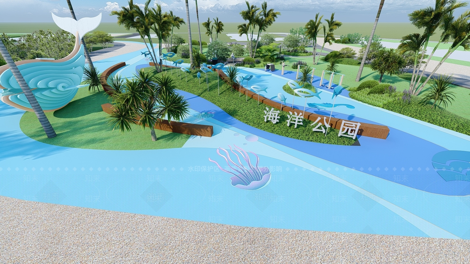 现代乡村公园SU模型下载【ID:1199540717】