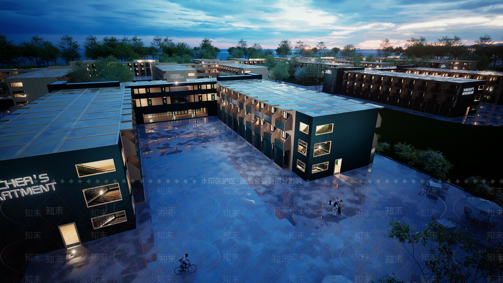 现代学校建筑SU模型下载【ID:1199544425】