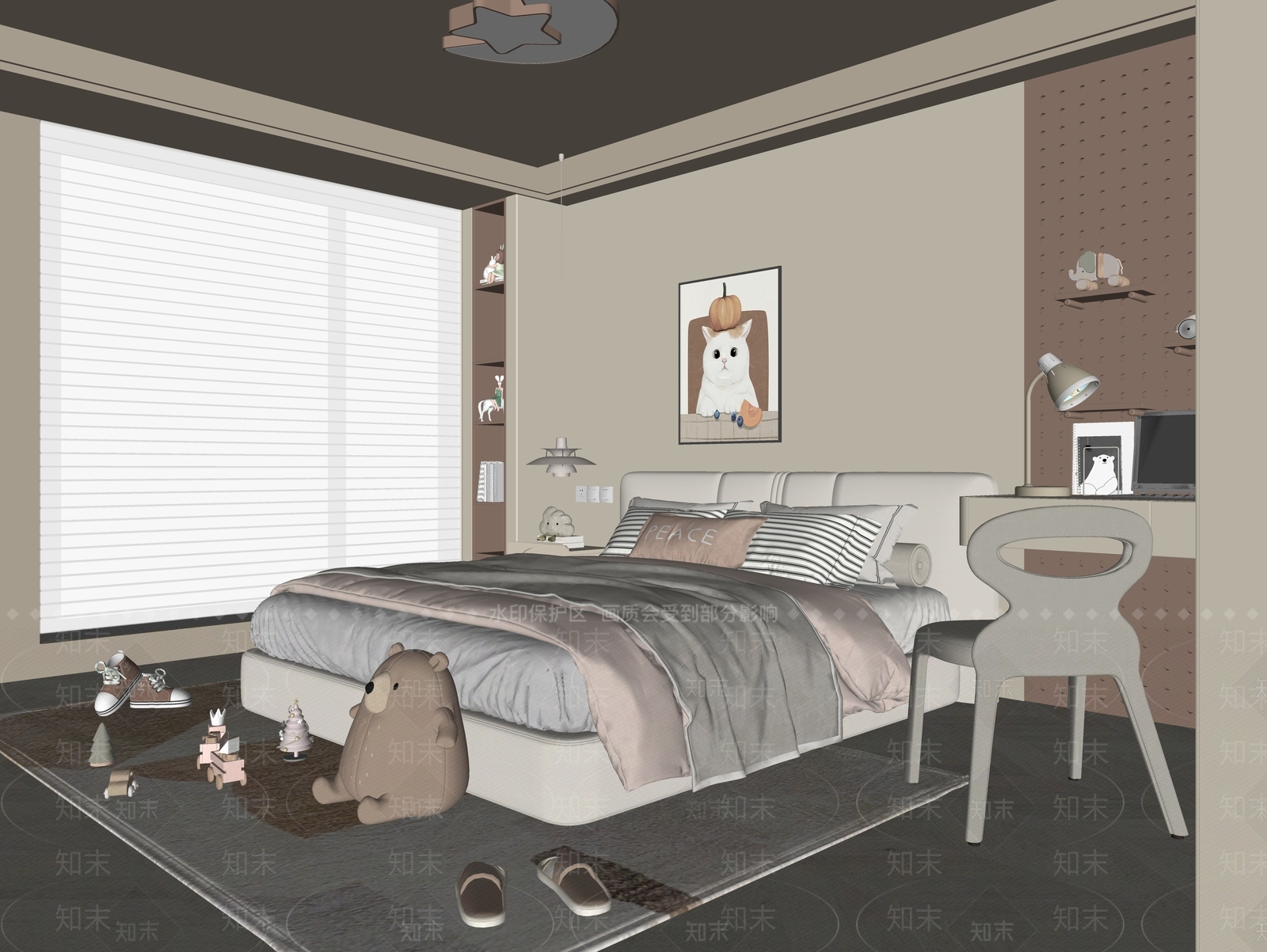 猫咪主题挂画挂画SU模型下载【ID:1227233574】